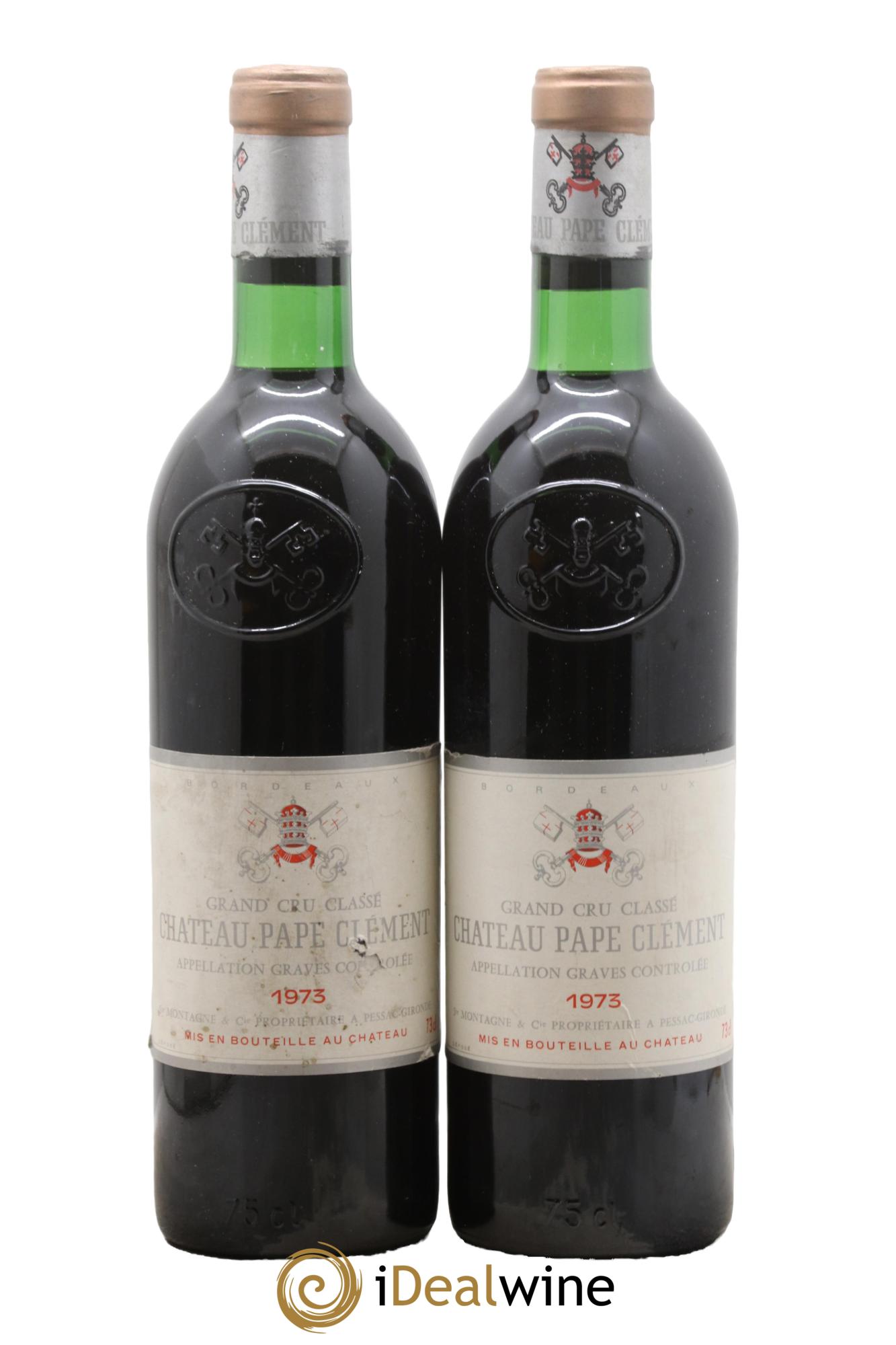 Château Pape Clément Cru Classé de Graves 1973 - Lot de 2 bouteilles - 0