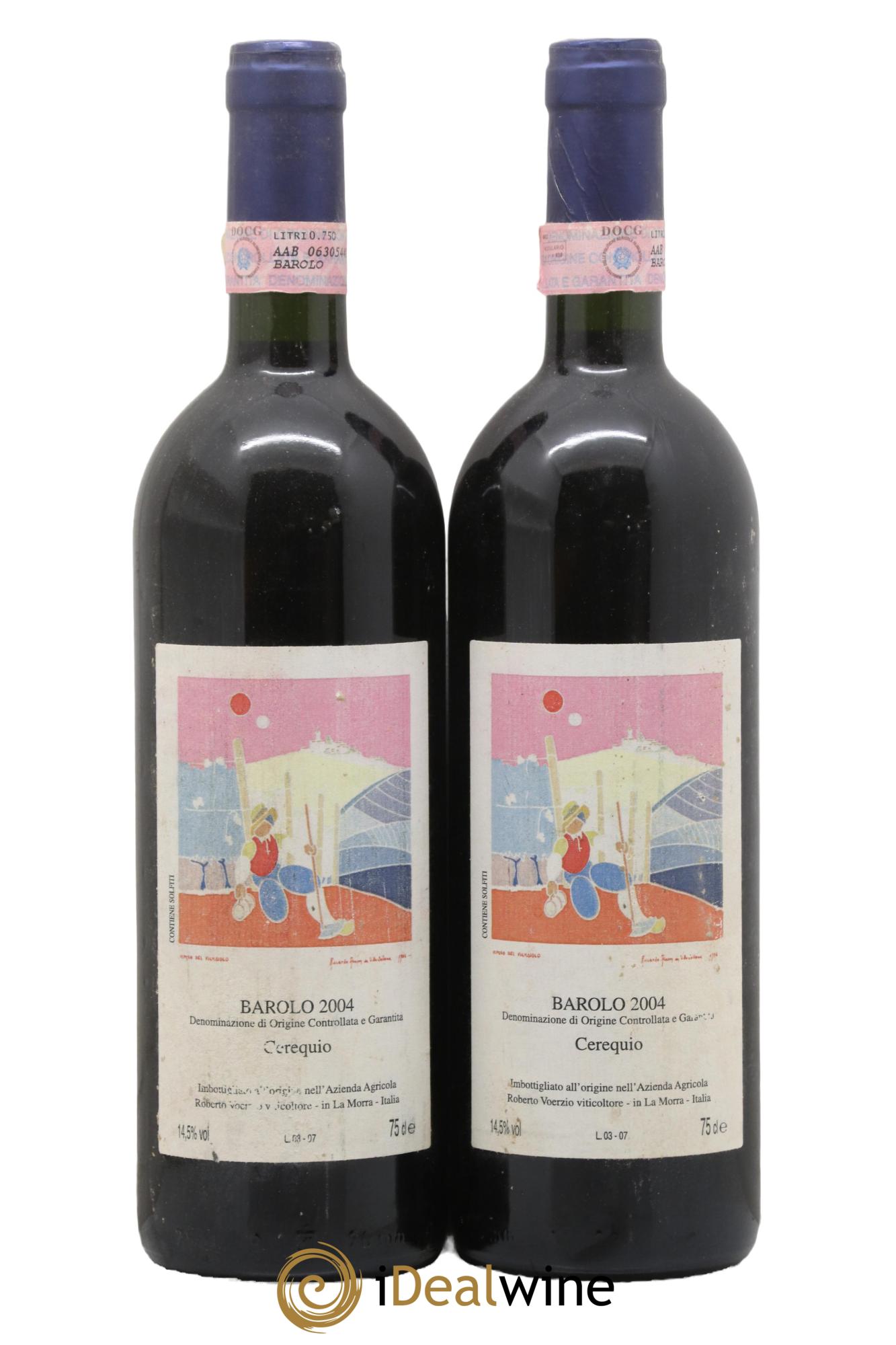 Barolo DOCG Cerequio Roberto Voerzio 2004 - Lot de 2 bouteilles - 0