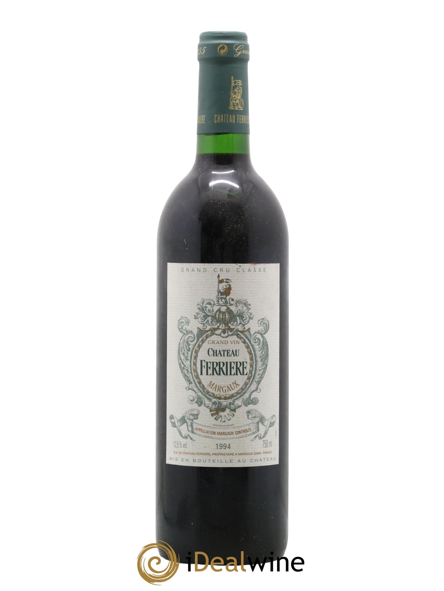 Château Ferrière 3ème Grand Cru Classé 1994 - Lot de 1 bouteille - 0