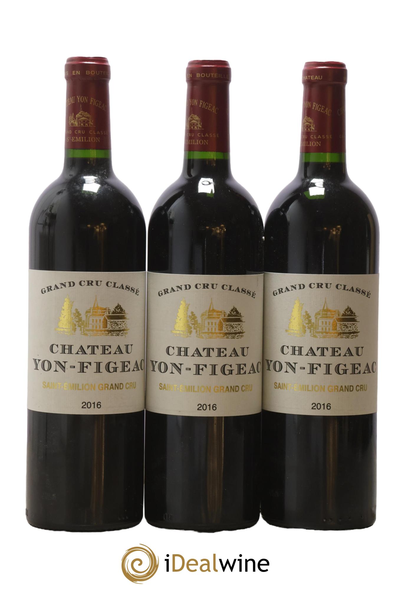 Château Yon Figeac Grand Cru Classé 2016 - Lot of 3 bottles - 0