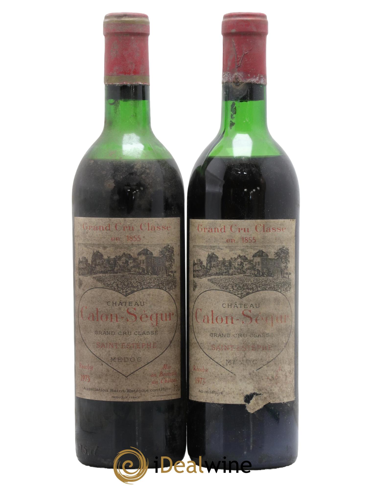 Château Calon Ségur 3ème Grand Cru Classé 1973 - Lot de 2 bouteilles - 0