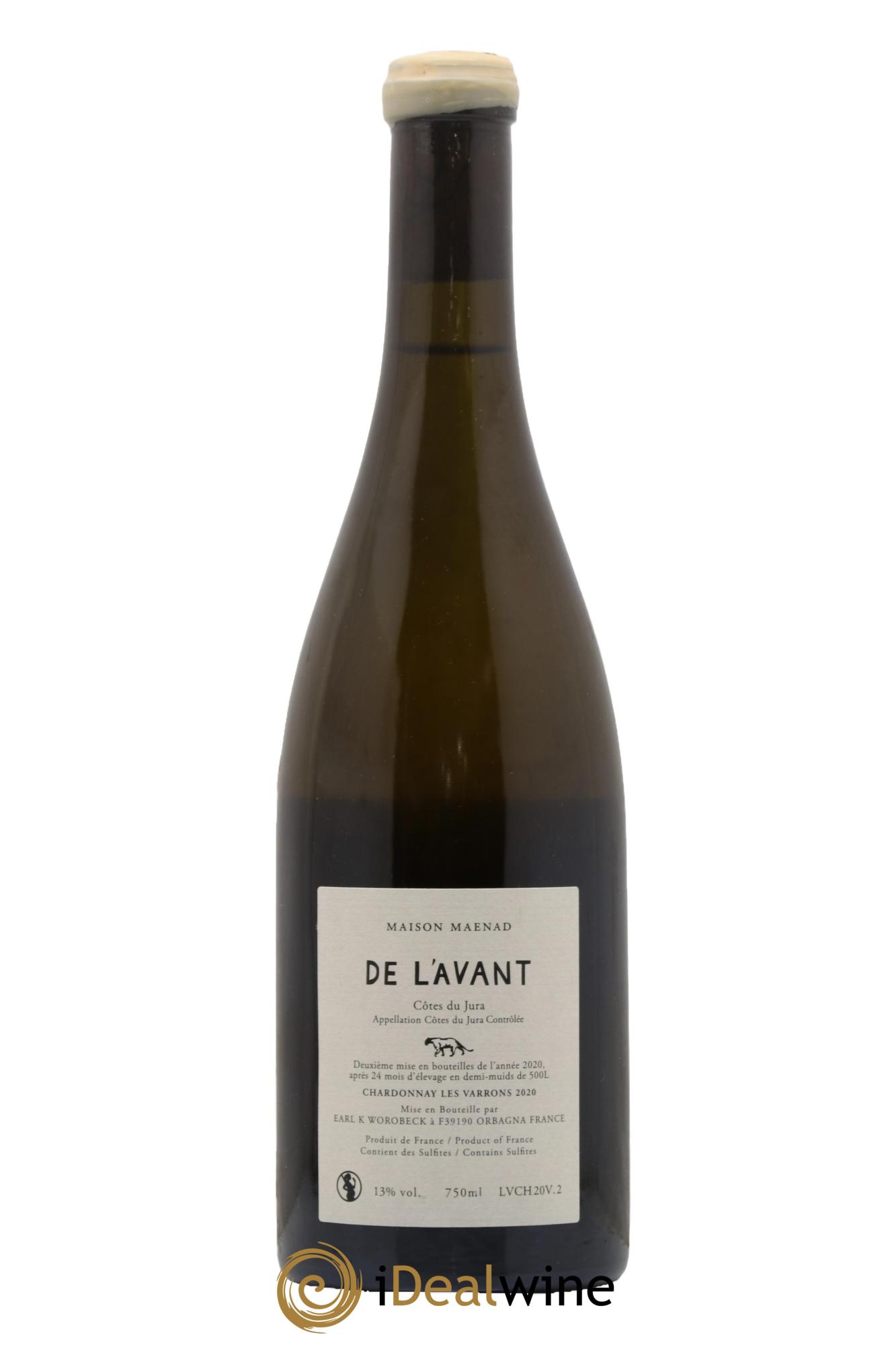 Côtes du Jura De l'Avant Les Varrons Katie Worobeck Maison Maenad 2020 - Lot de 1 bouteille - 1