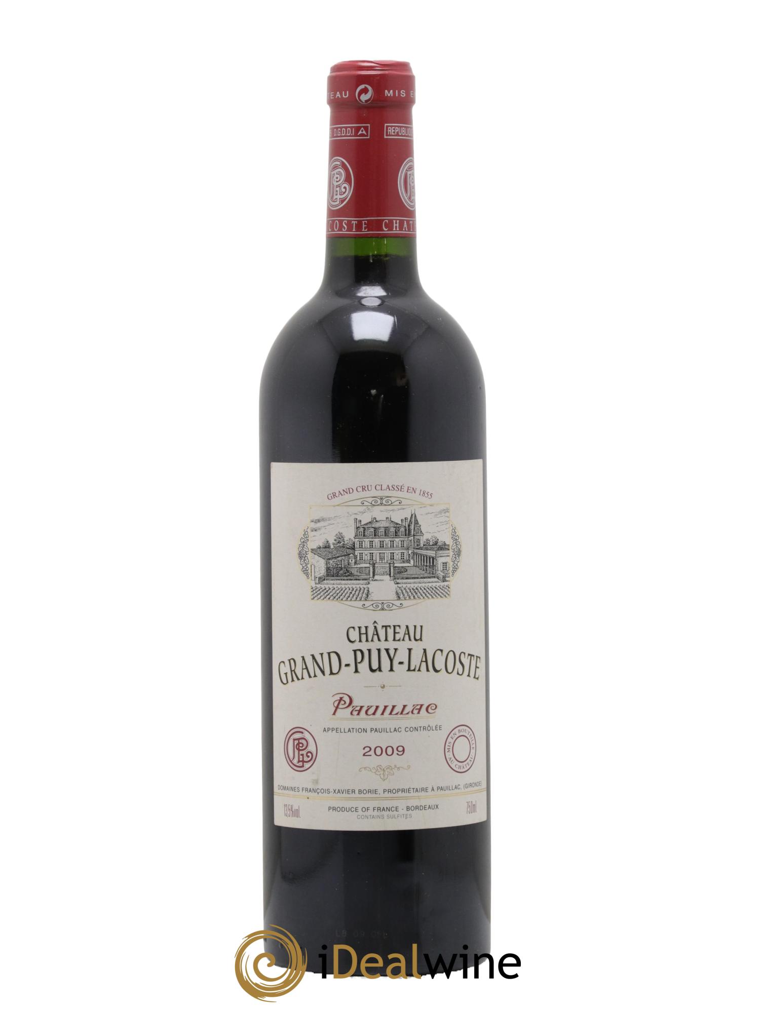Château Grand Puy Lacoste 5ème Grand Cru Classé 2009 - Lot de 1 bouteille - 0