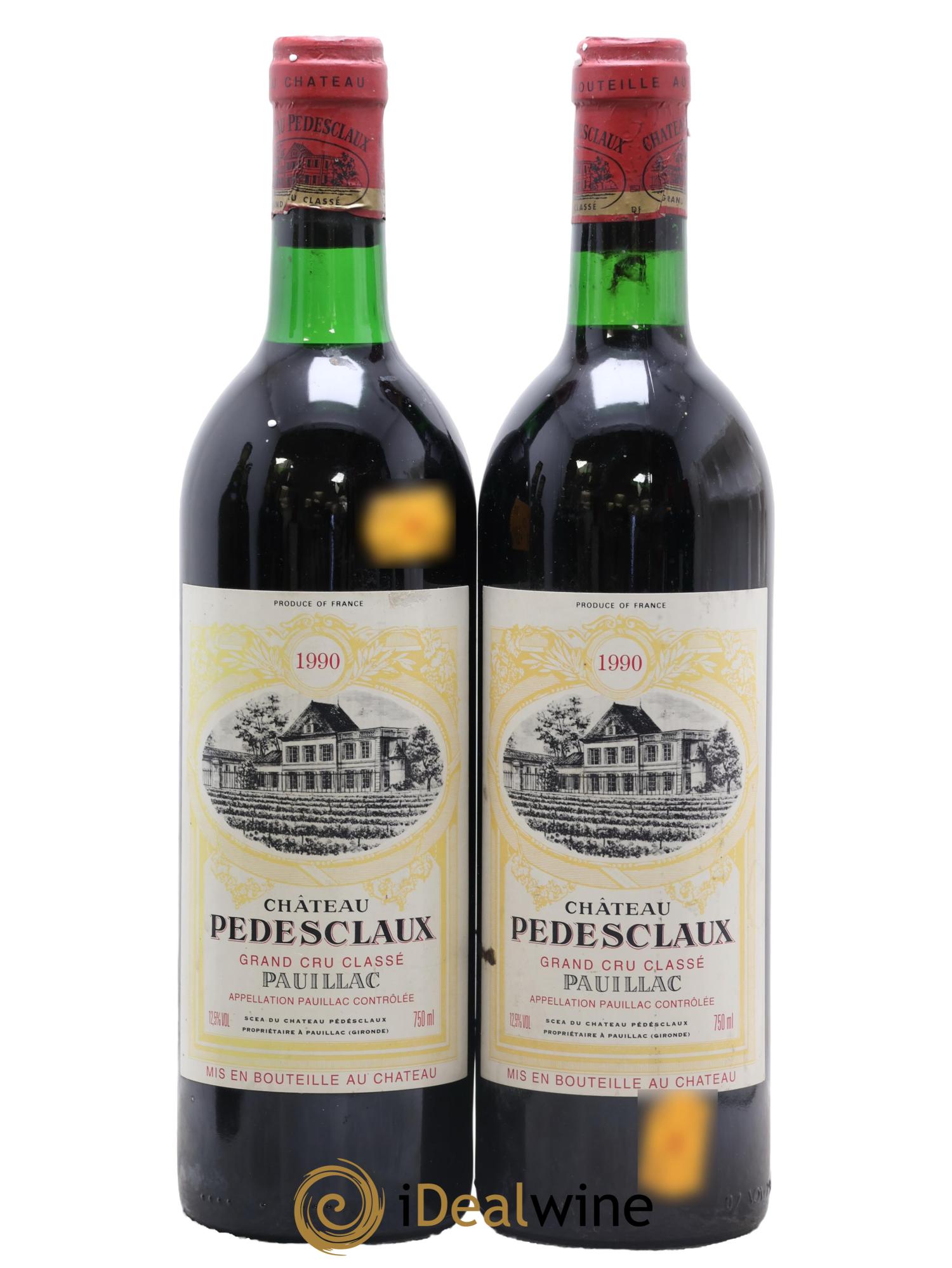 Château Pedesclaux 5ème Grand Cru Classé 1990 - Lot de 2 bouteilles - 0