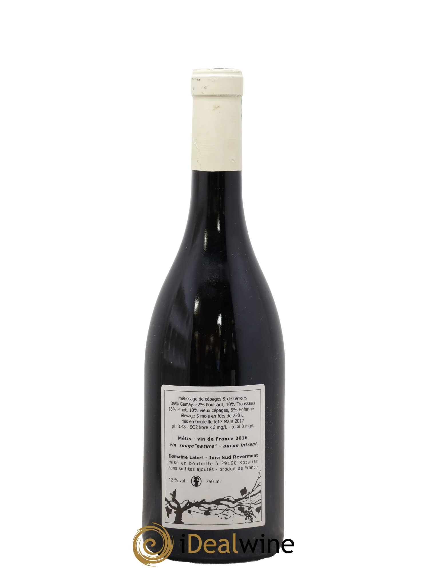 Vin de France Métis Romain - Julien - Charline Labet 2016 - Lot de 1 bouteille - 1