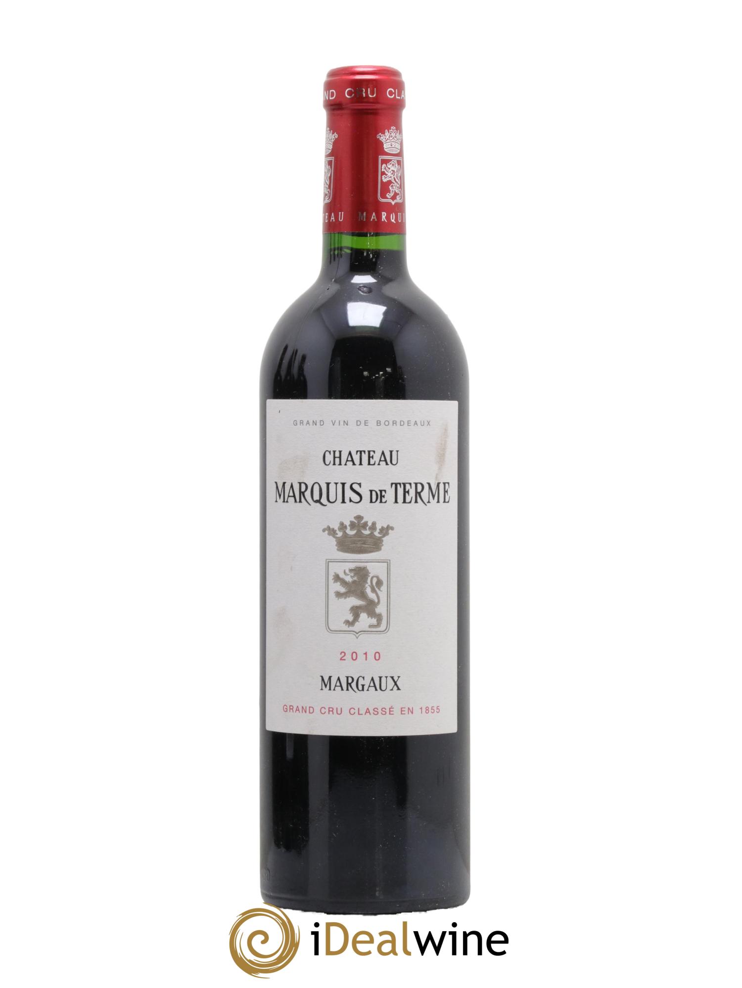 Château Marquis de Terme 4ème Grand Cru Classé 2010 - Lot de 1 bouteille - 0