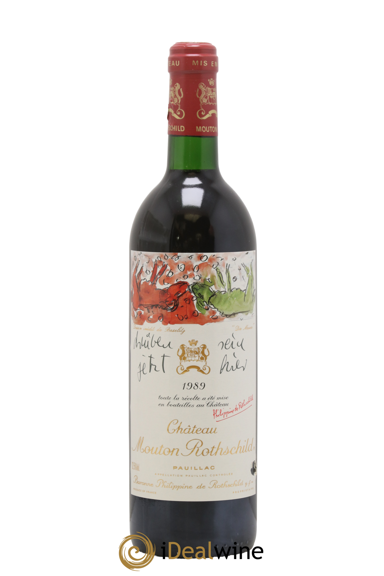 Château Mouton Rothschild 1er Grand Cru Classé 1989 - Lot de 1 bouteille - 0