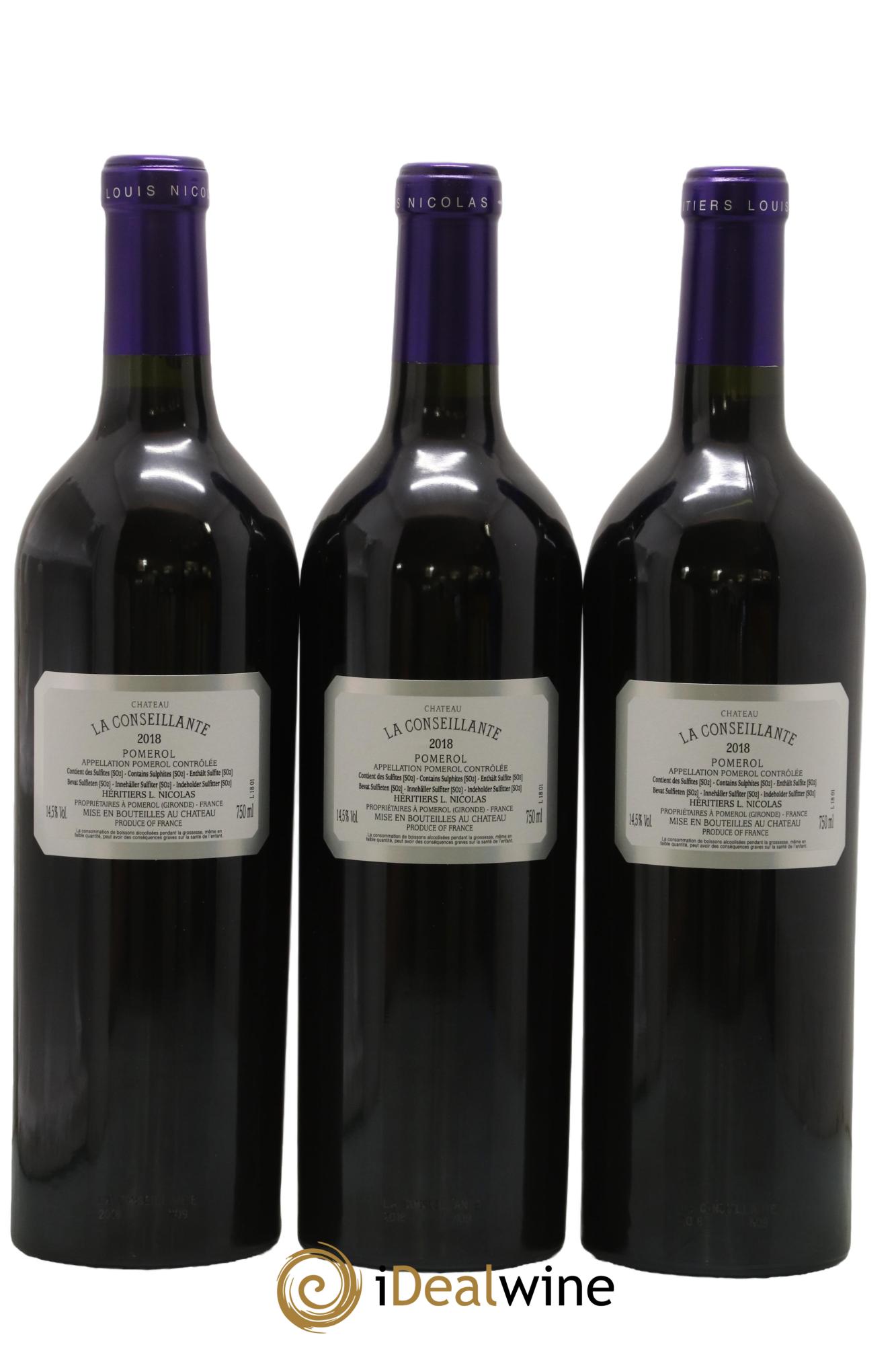 Château la Conseillante 2018 - Lot of 3 bottles - 1