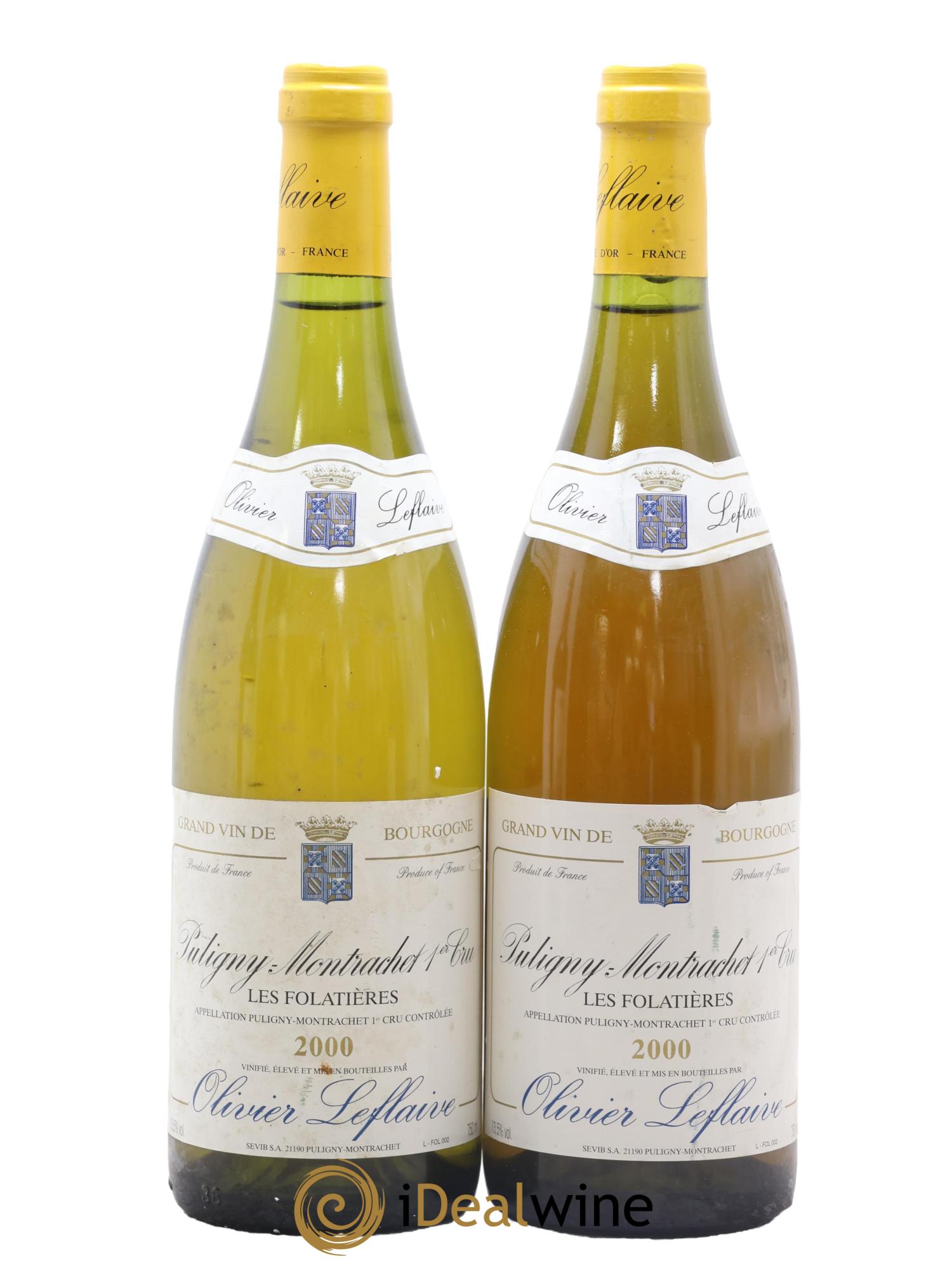 Puligny-Montrachet 1er Cru Les Folatières Olivier Leflaive 2000 - Lot de 2 bouteilles - 0