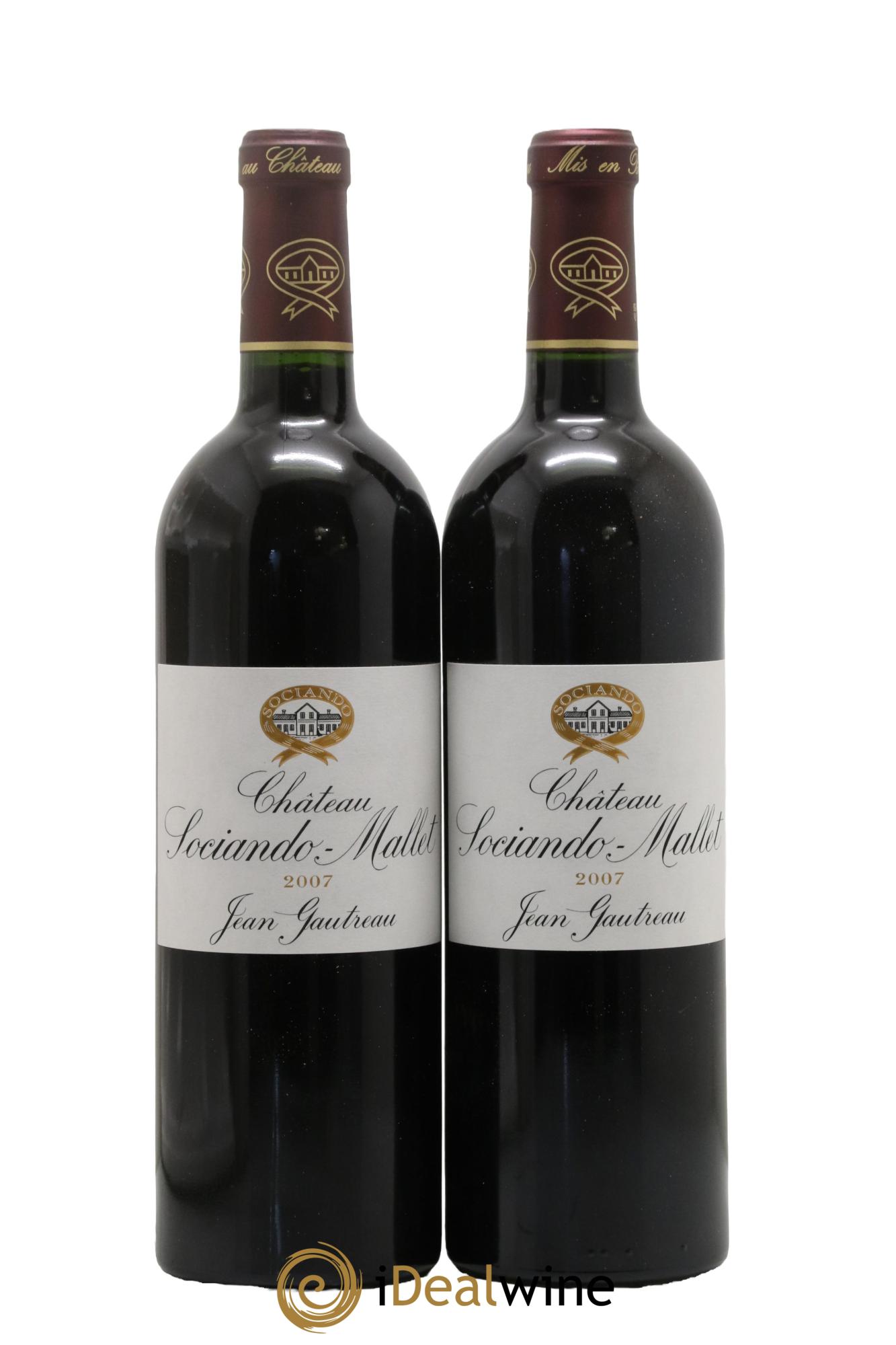 Château Sociando Mallet 2007 - Lot de 2 bouteilles - 0