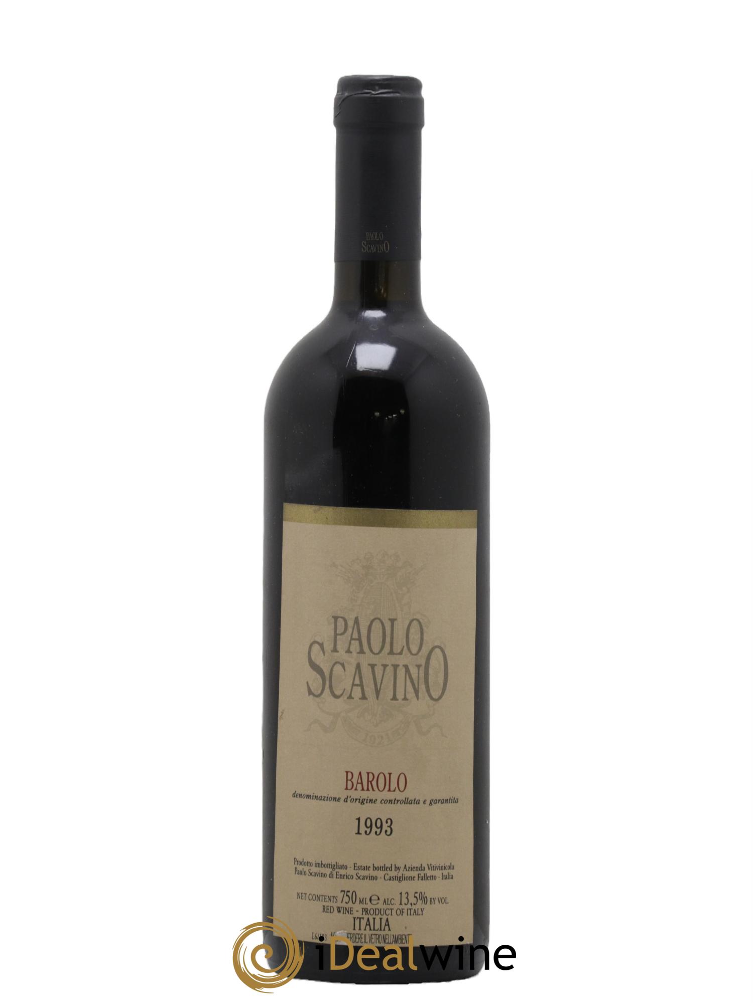 Barolo Paolo Scavino 1993 - Lot de 1 bouteille - 0