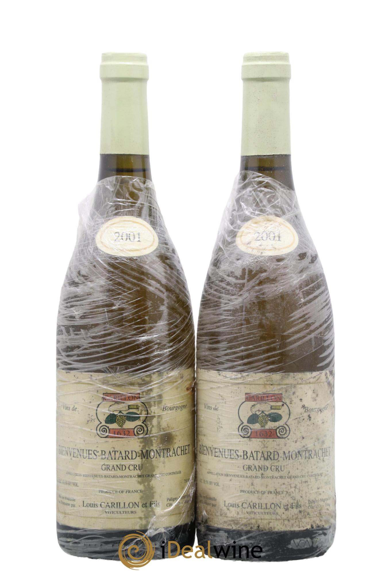 Bienvenues-Bâtard-Montrachet Grand Cru Louis Carillon & Fils 2001 - Lot de 2 bouteilles - 0