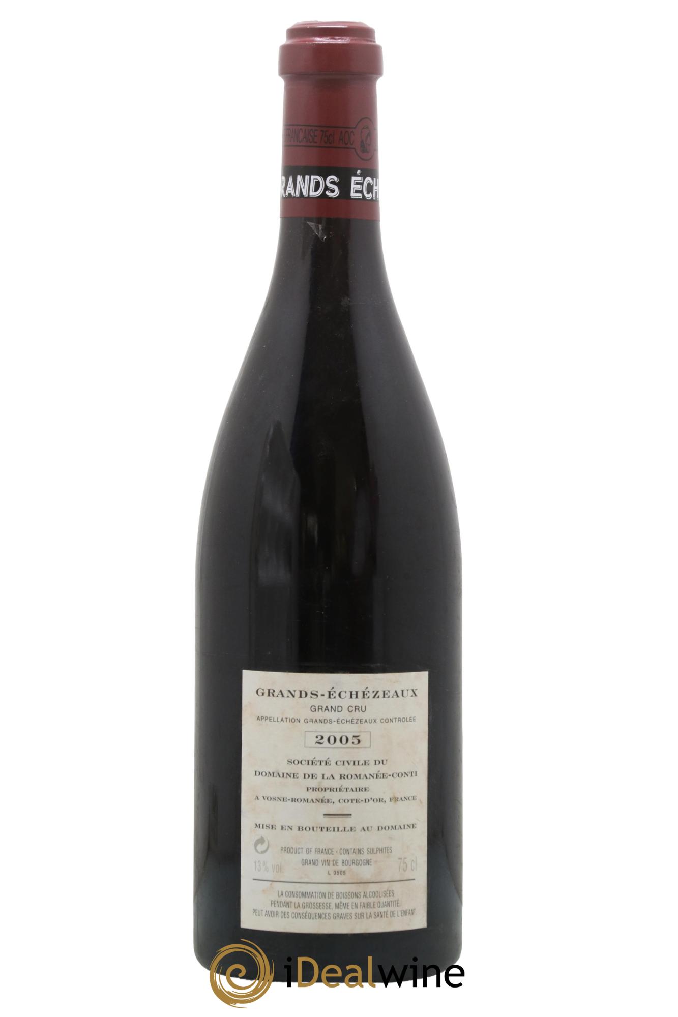 Grands-Echezeaux Grand Cru Domaine de la Romanée-Conti 2005 - Lot de 1 bouteille - 1