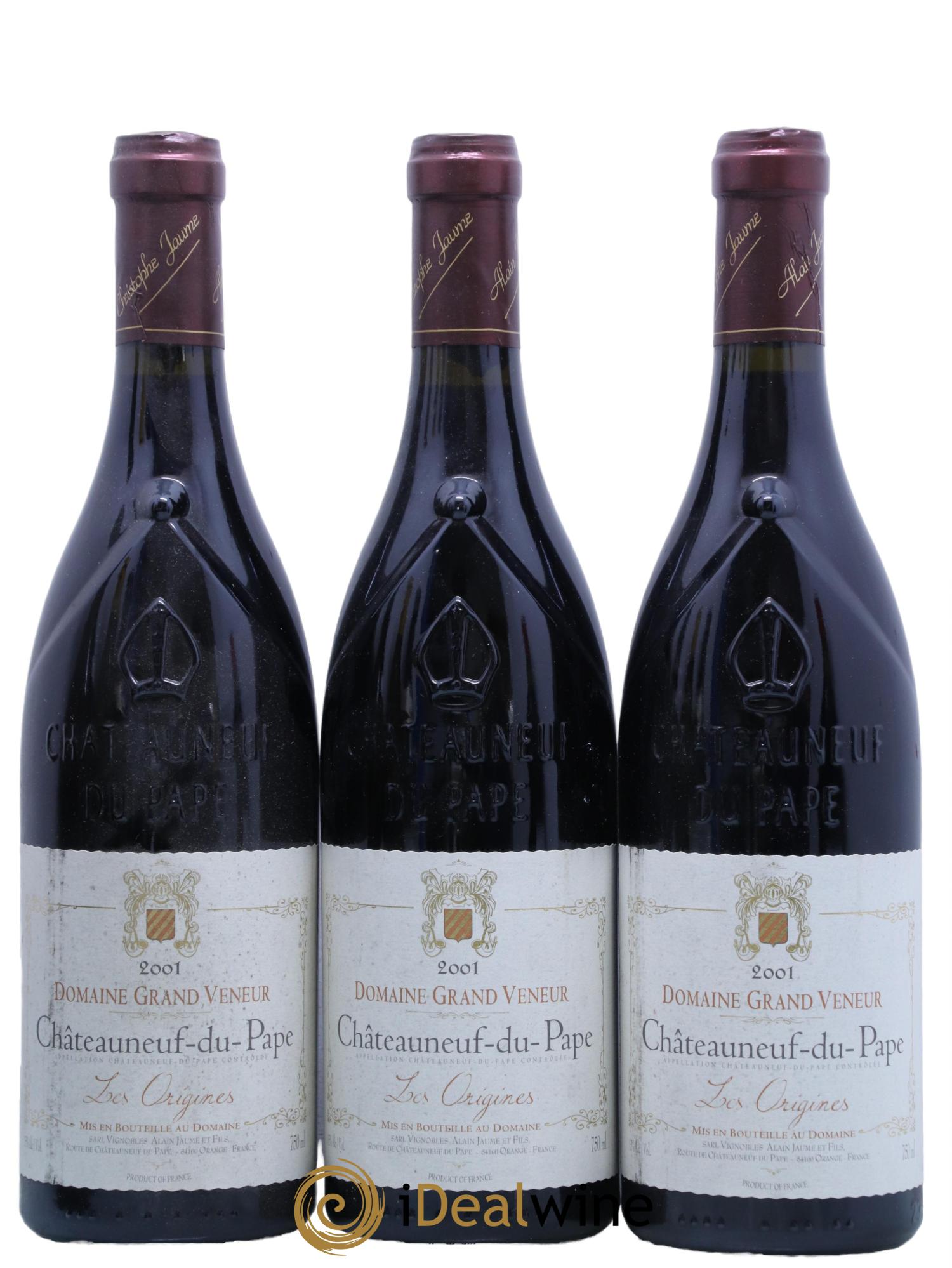 Châteauneuf-du-Pape Les Origines Grand Veneur (Domaine) 2001 - Lot de 3 bouteilles - 0