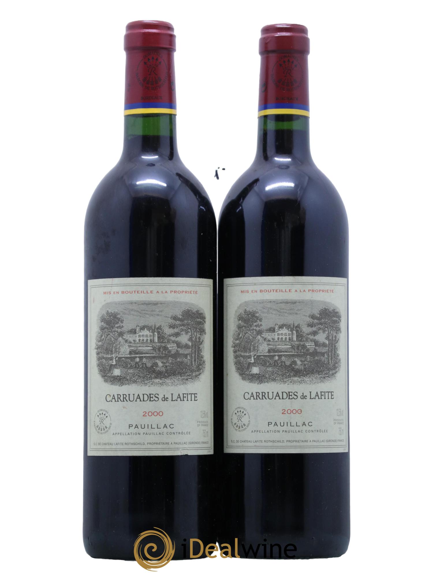 Carruades de Lafite Rothschild Second Vin 2000 - Posten von 2 Flaschen - 0