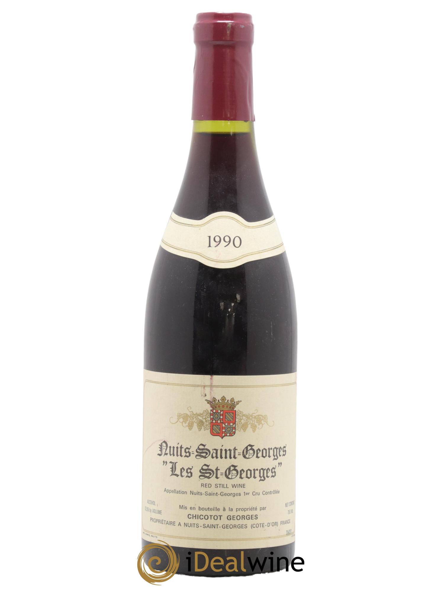 Nuits-Saint-Georges 1er Cru Les Saint-Georges Chicotot 1990 - Lot de 1 bouteille - 0