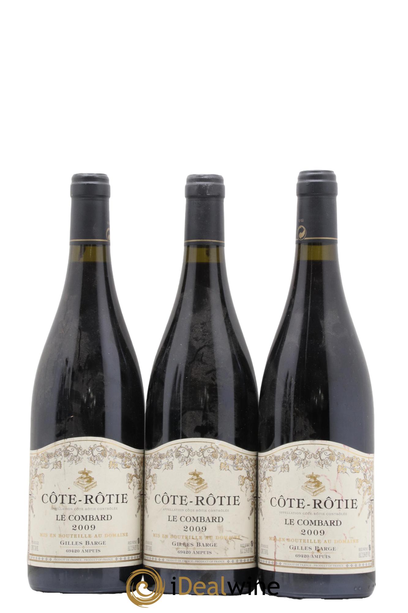 Côte-Rôtie Le Combard Barge (Domaine) 2009 - Lot of 3 bottles - 0