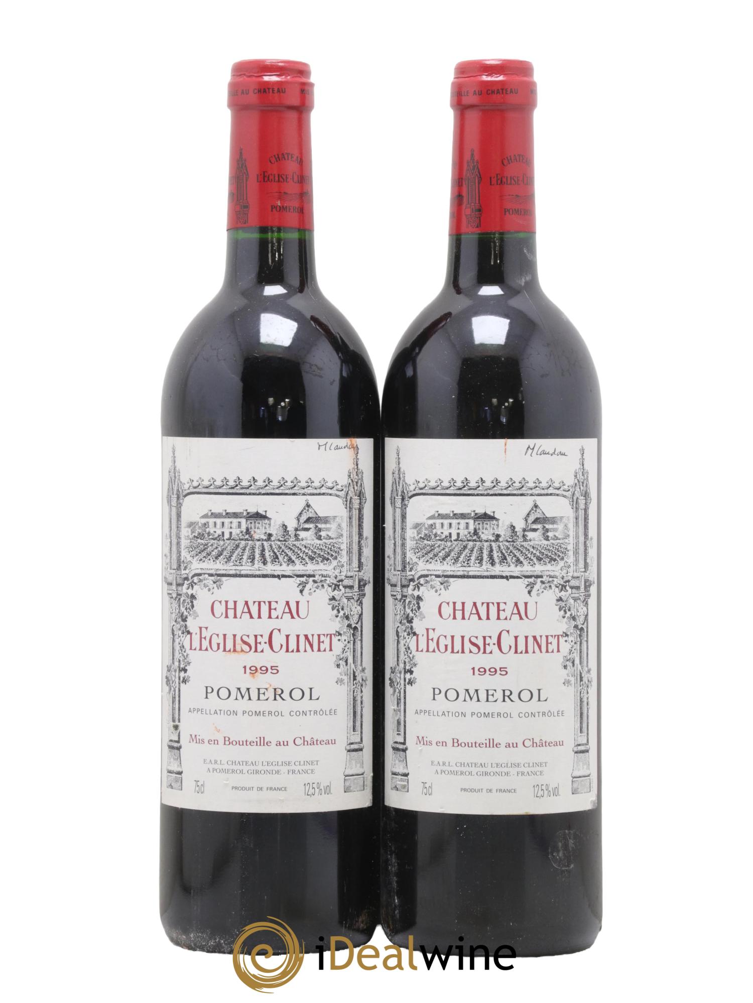 Château l' Église Clinet 1995 - Lotto di 2 bottiglie - 0