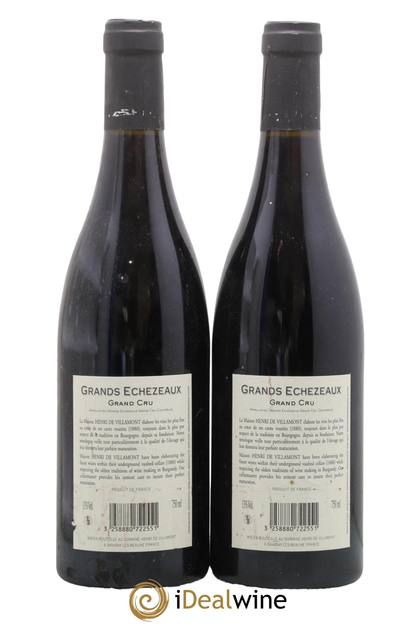 Grands-Echezeaux Grand Cru Henri de Villamont 2010 - Lot de 2 bouteilles - 1