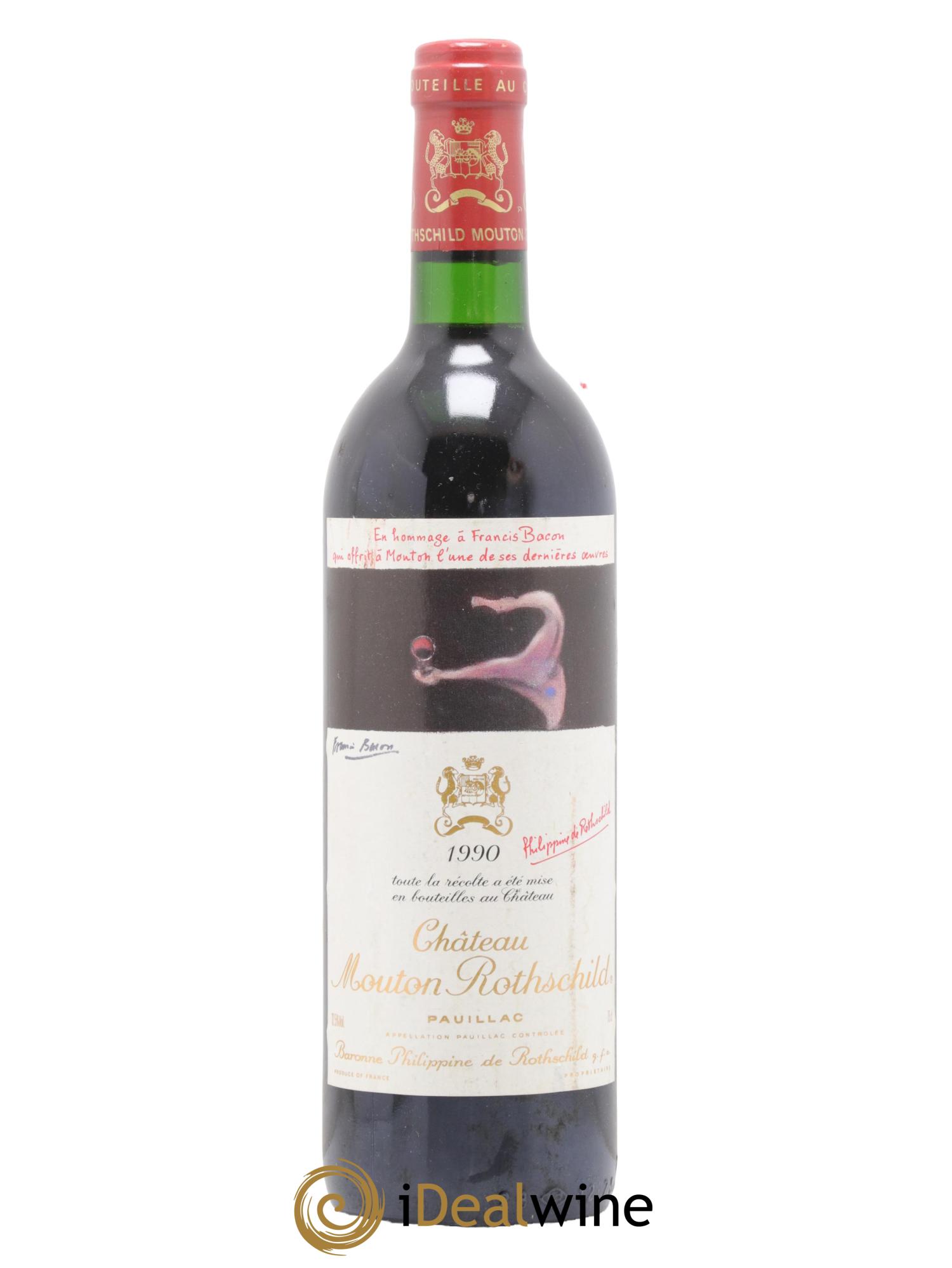 Château Mouton Rothschild 1er Grand Cru Classé 1990 - Lot de 1 bouteille - 0