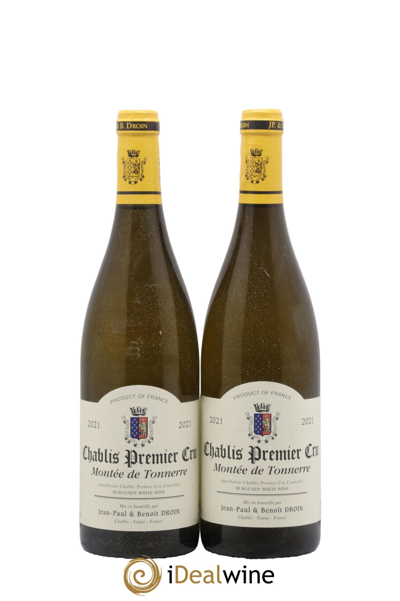Chablis 1er Cru Montée de Tonnerre Jean-Paul & Benoît Droin (Domaine) 2021 - Lot de 2 bouteilles - 0