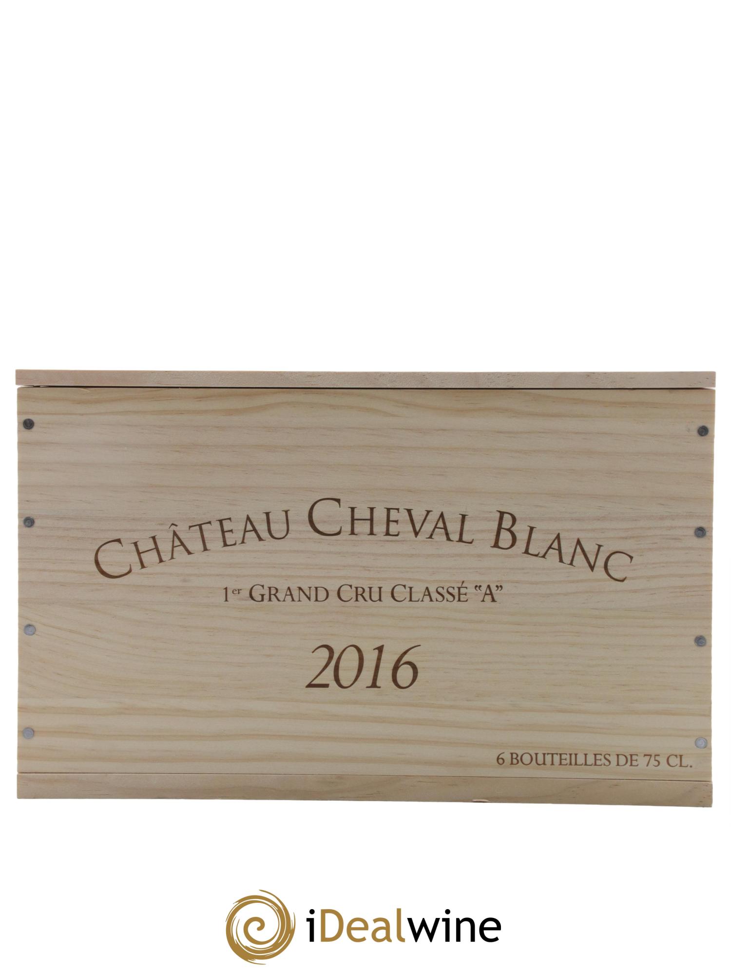 Château Cheval Blanc 1er Grand Cru Classé A 2016 - Lot de 6 bouteilles - 6