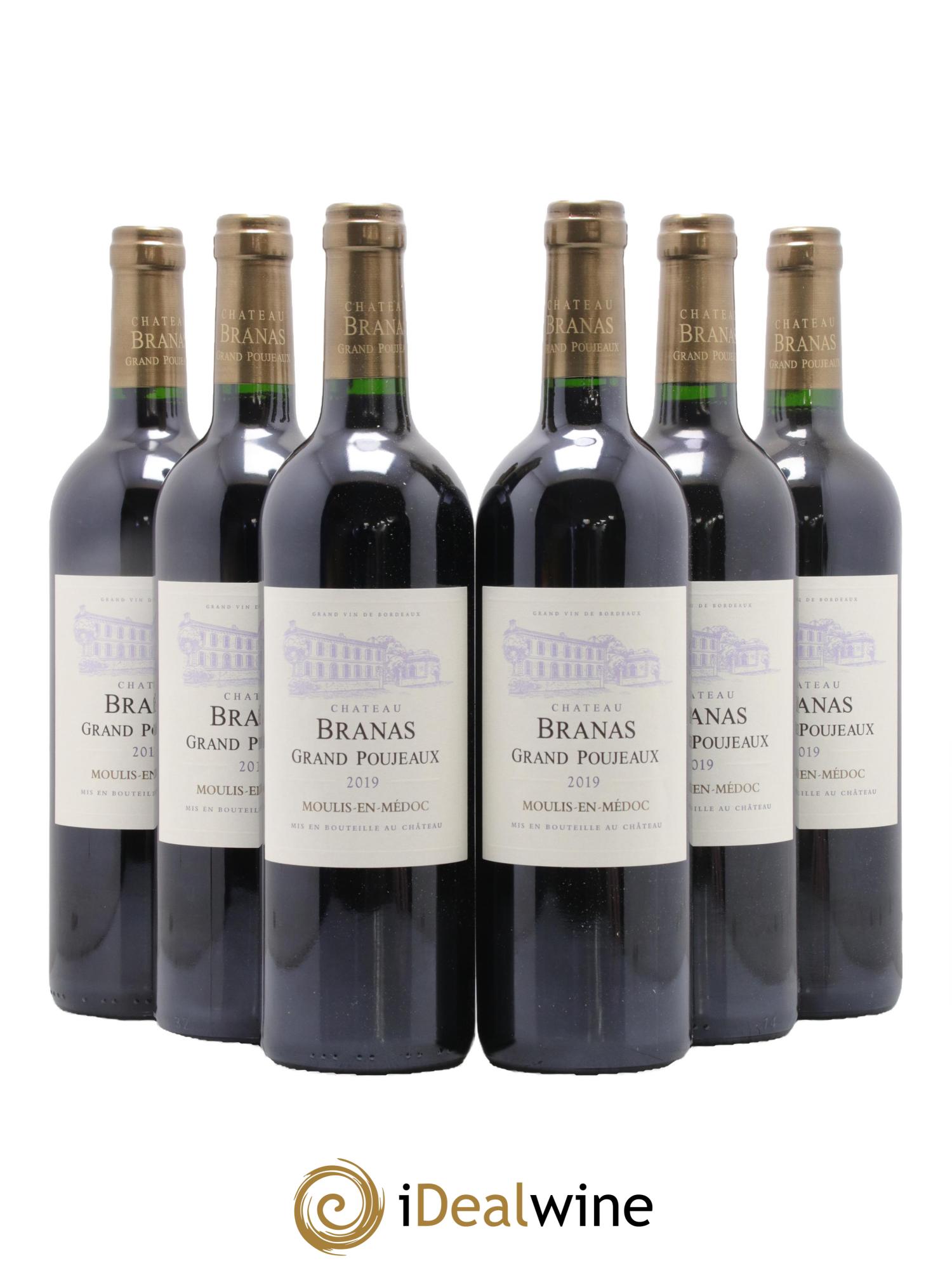 Château Branas Grand Poujeaux Cru Bourgeois 2019 - Lot de 6 bouteilles - 0