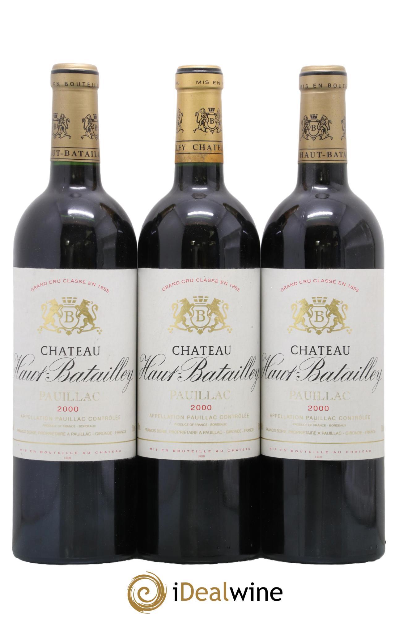 Château Haut Batailley 5ème Grand Cru Classé 2000 - Lot of 3 bottles - 0