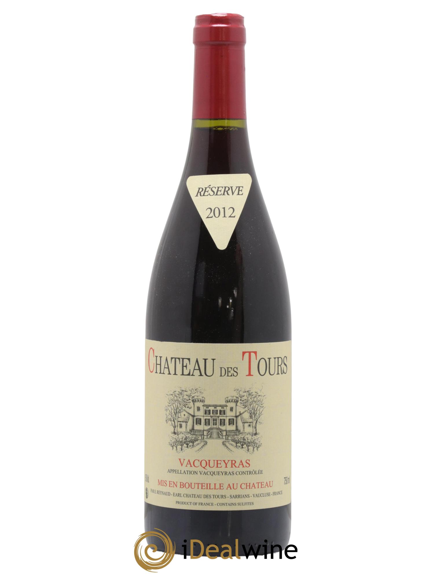 Vacqueyras Château des Tours Emmanuel Reynaud 2012 - Lot de 1 bouteille - 0