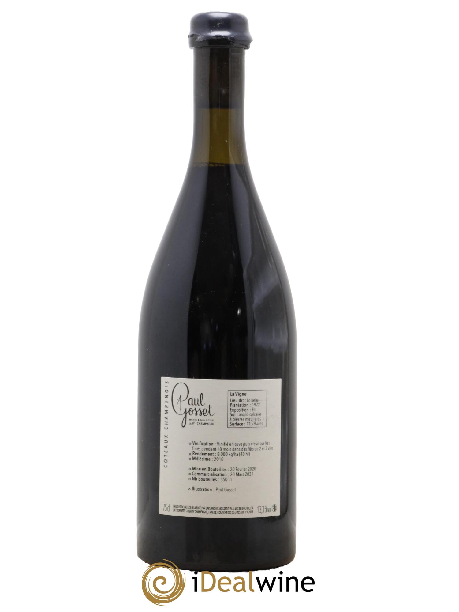 Coteaux Champenois Paul Gosset 2018 - Lot de 1 bouteille - 1