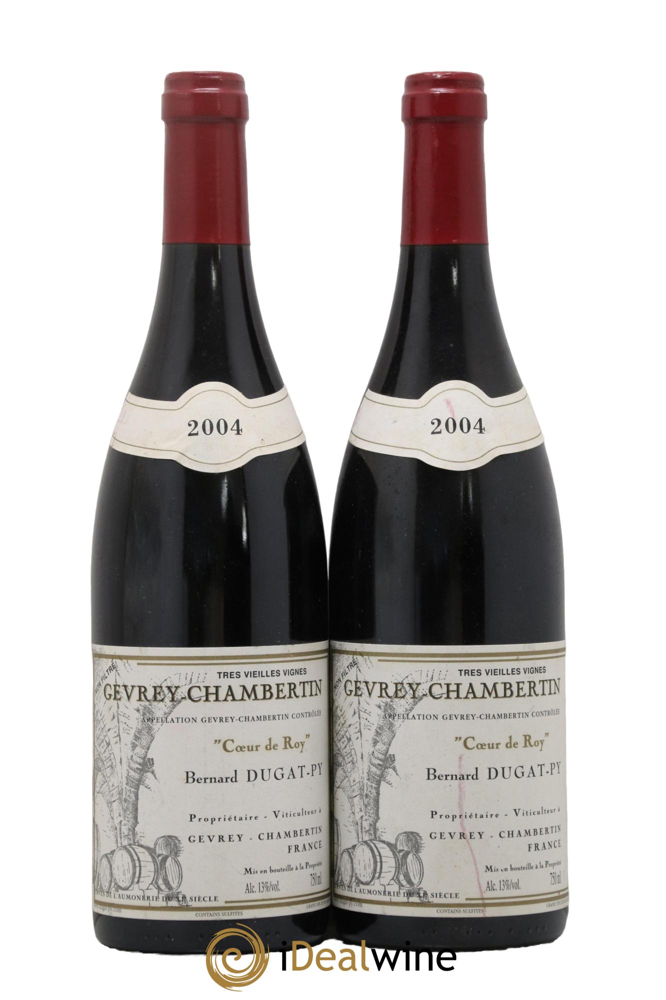 Gevrey-Chambertin Coeur de Roy Très Vieilles Vignes Dugat-Py  2004 - Lot of 2 bottles - 0