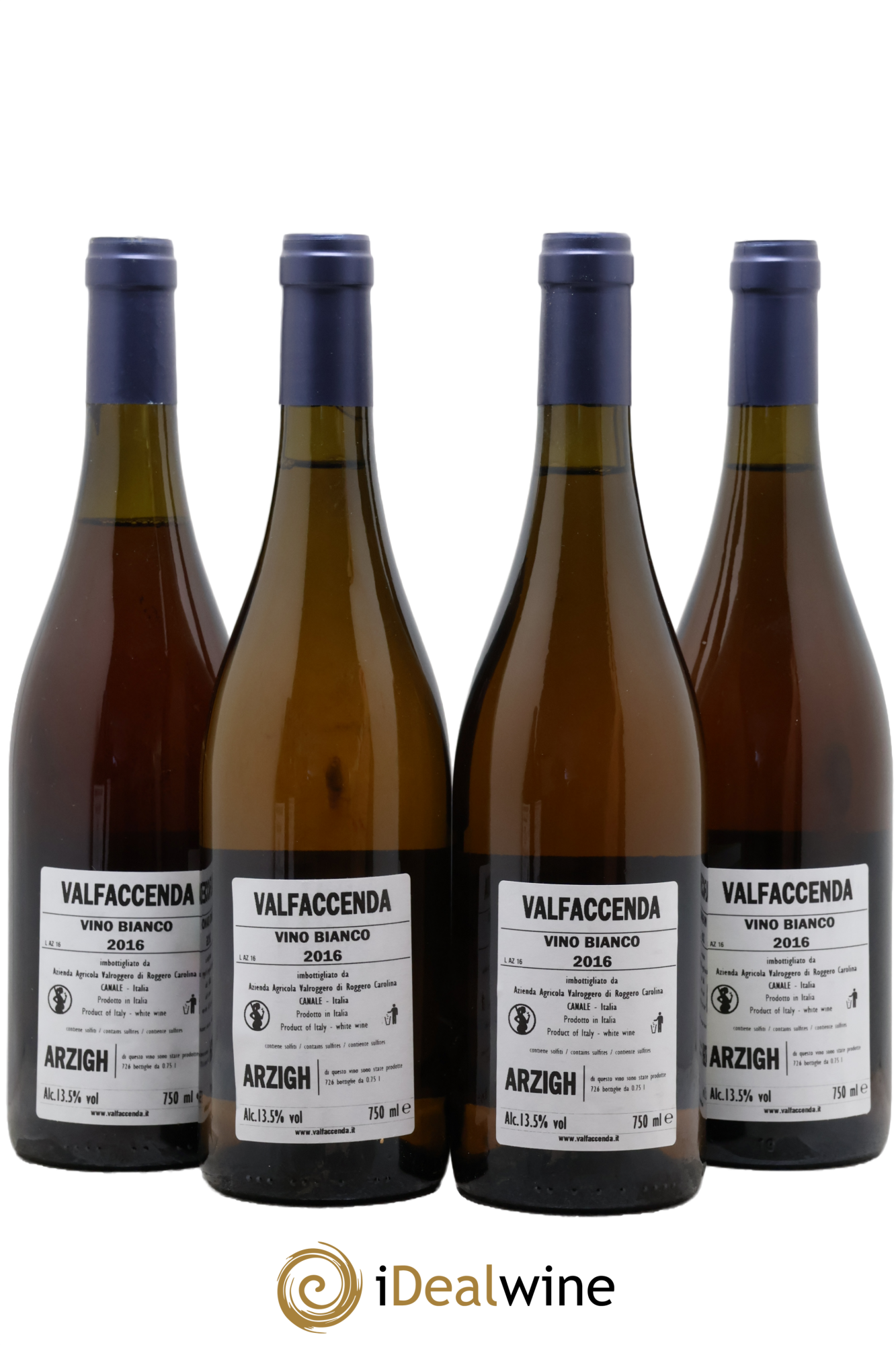 Italie Arzigh Bianco DOCG Valfaccenda Valroggero di Roggero Carolina 2016 - Lot of 4 bottles - 1