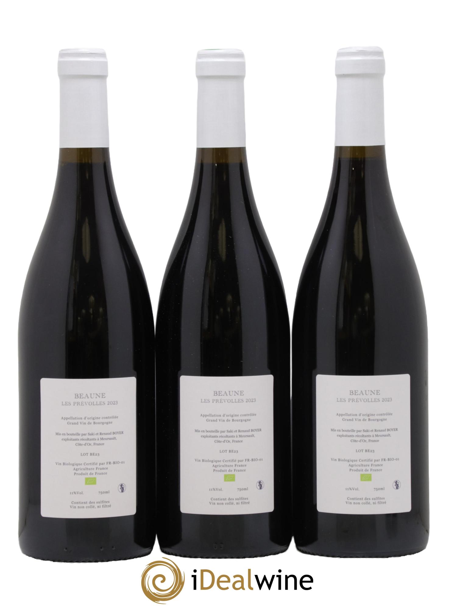 Beaune Les Prévolles Renaud Boyer 2023 - Lot de 3 bouteilles - 1