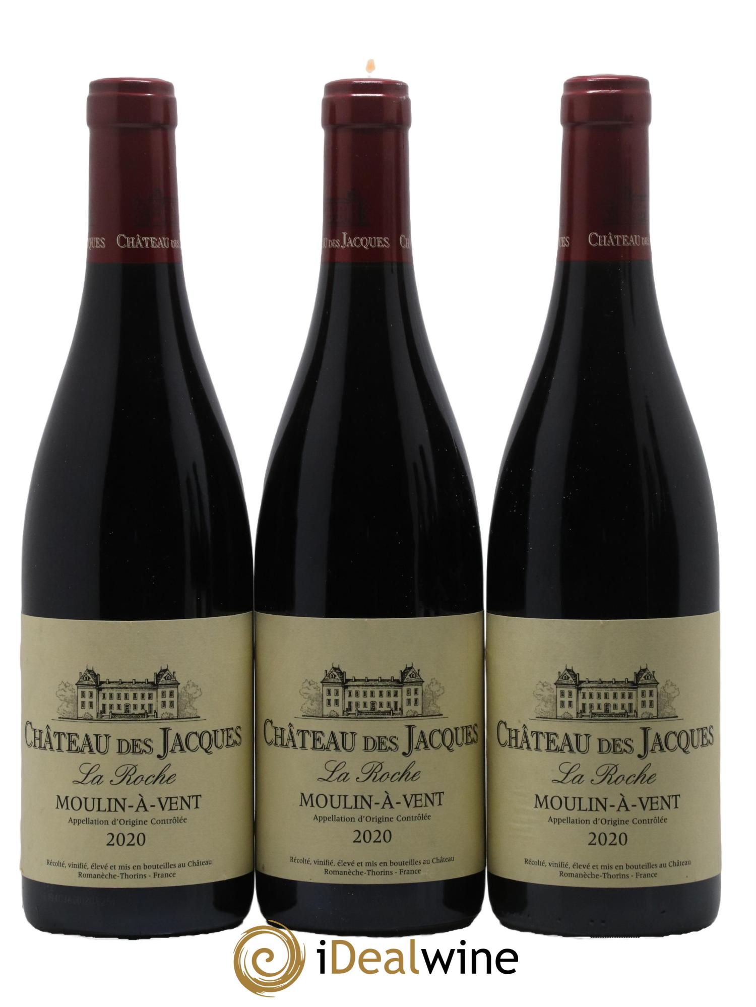 Moulin-à-Vent La Roche Château des Jacques 2020 - Lot de 3 bouteilles - 0