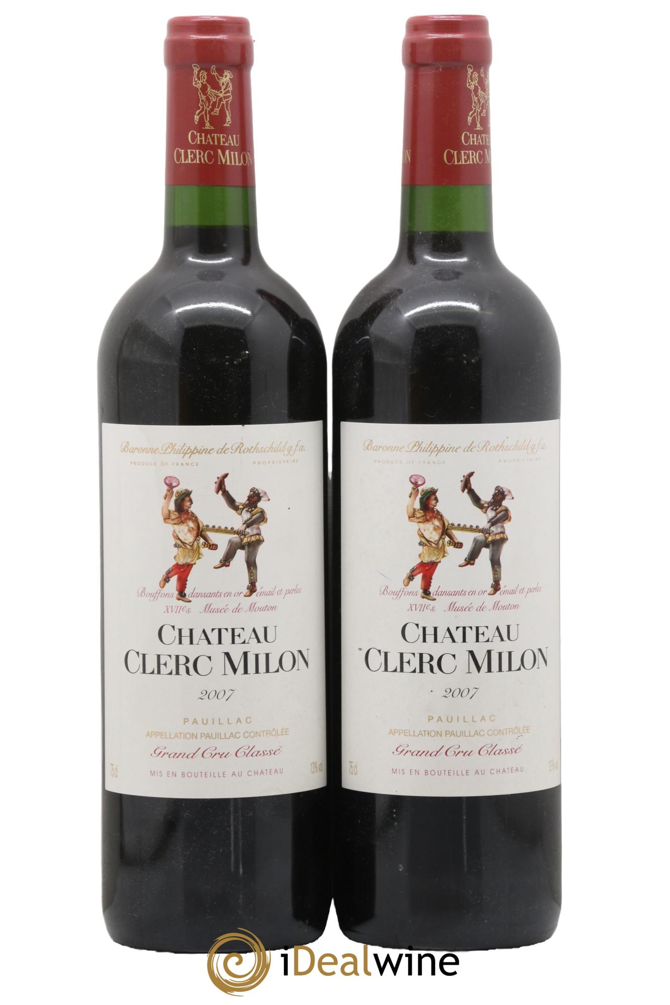 Château Clerc Milon 5ème Grand Cru Classé 2007 - Lot of 2 bottles - 0