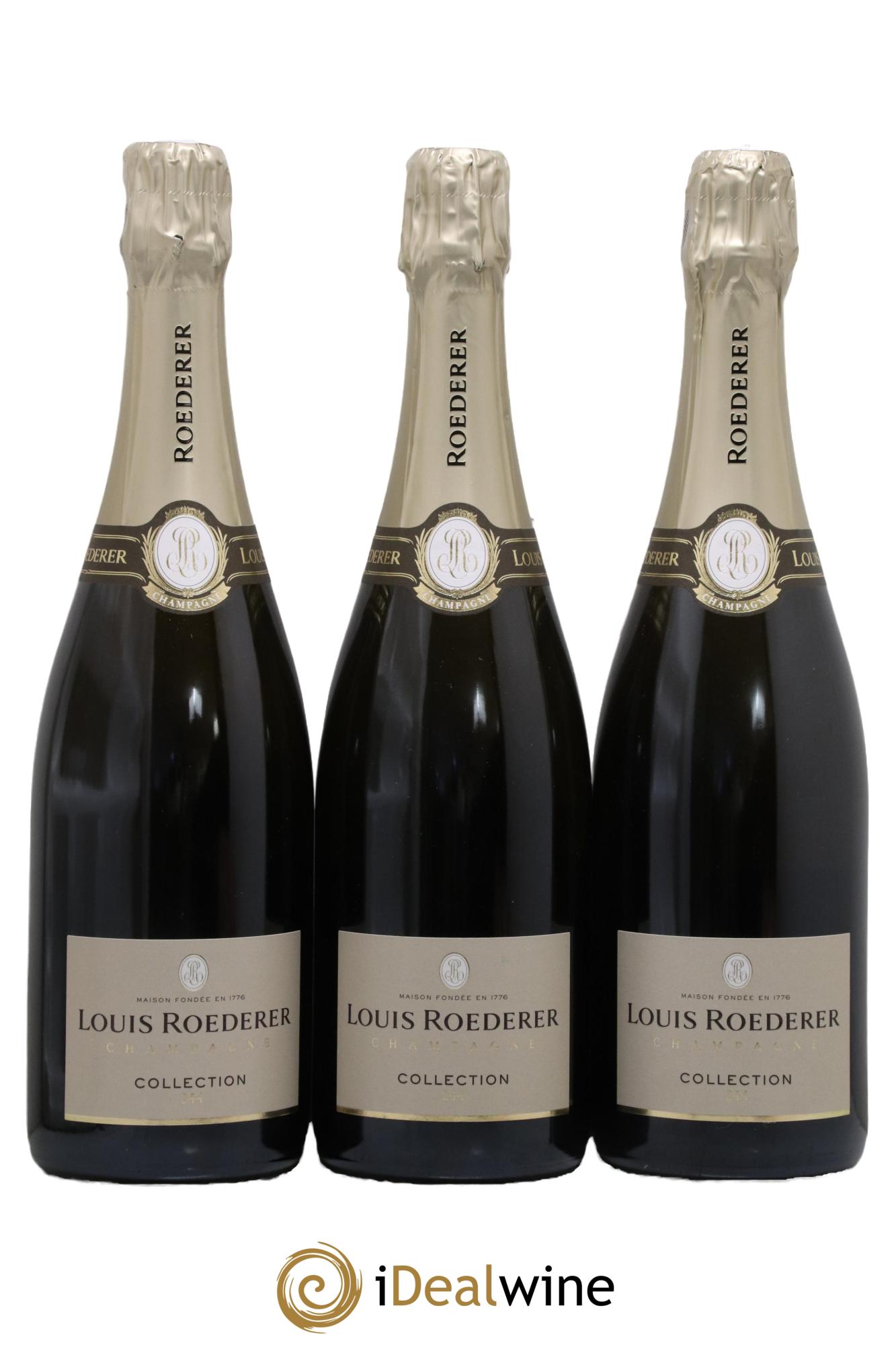Collection 244 Brut Louis Roederer - Lot of 3 bottles - 0