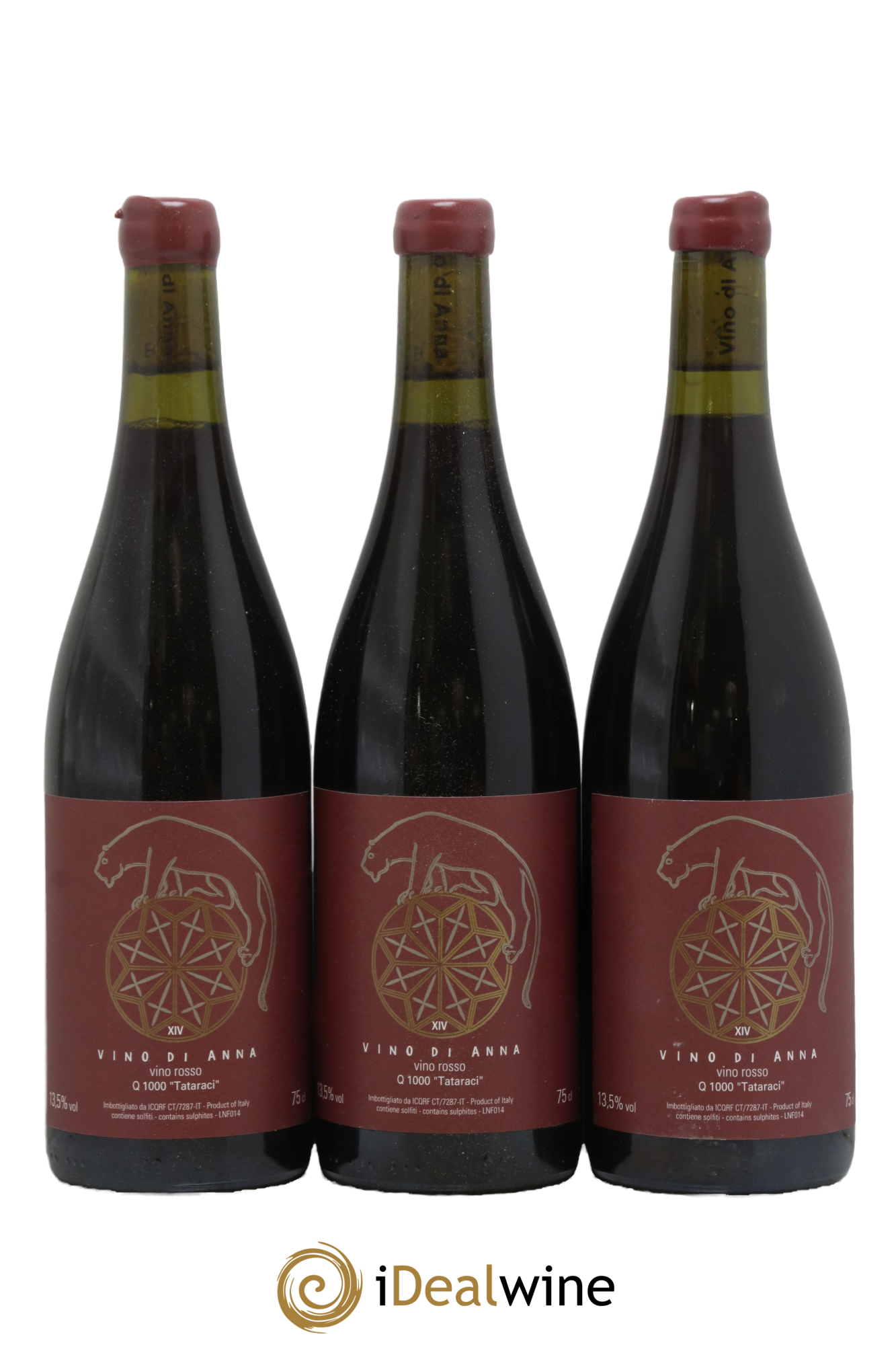 Italie Terre Siciliane IGT Q1000 Tataraci Vino di Anna 2014 - Lot of 3 bottles - 0