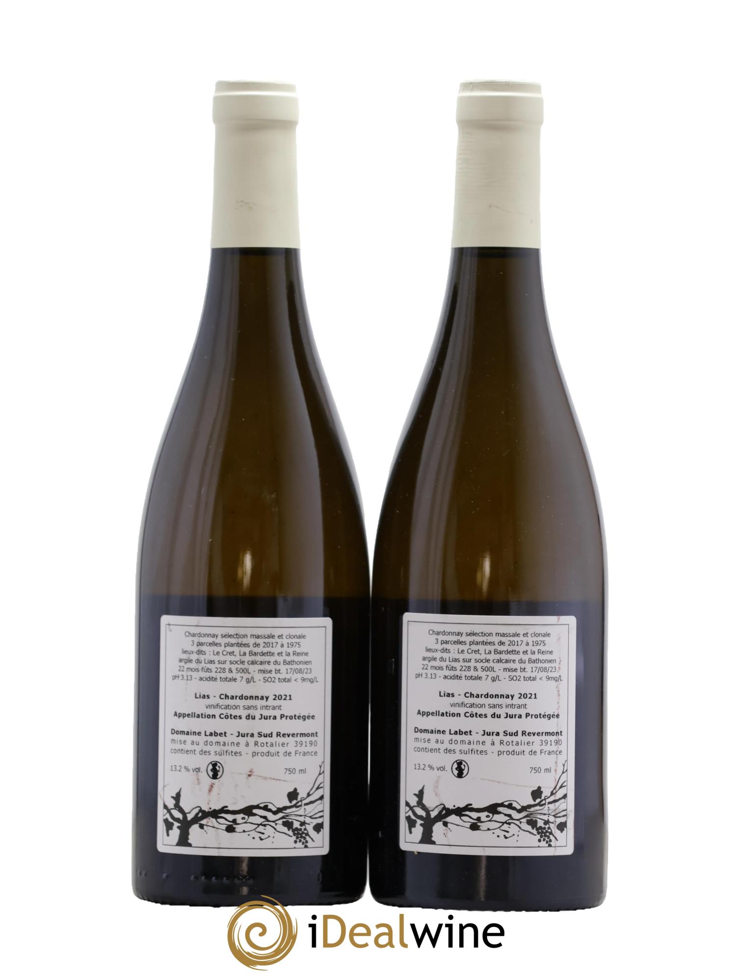 Côtes du Jura Chardonnay Lias Romain - Julien  - Charline Labet 2021 - Lot de 2 bouteilles - 1