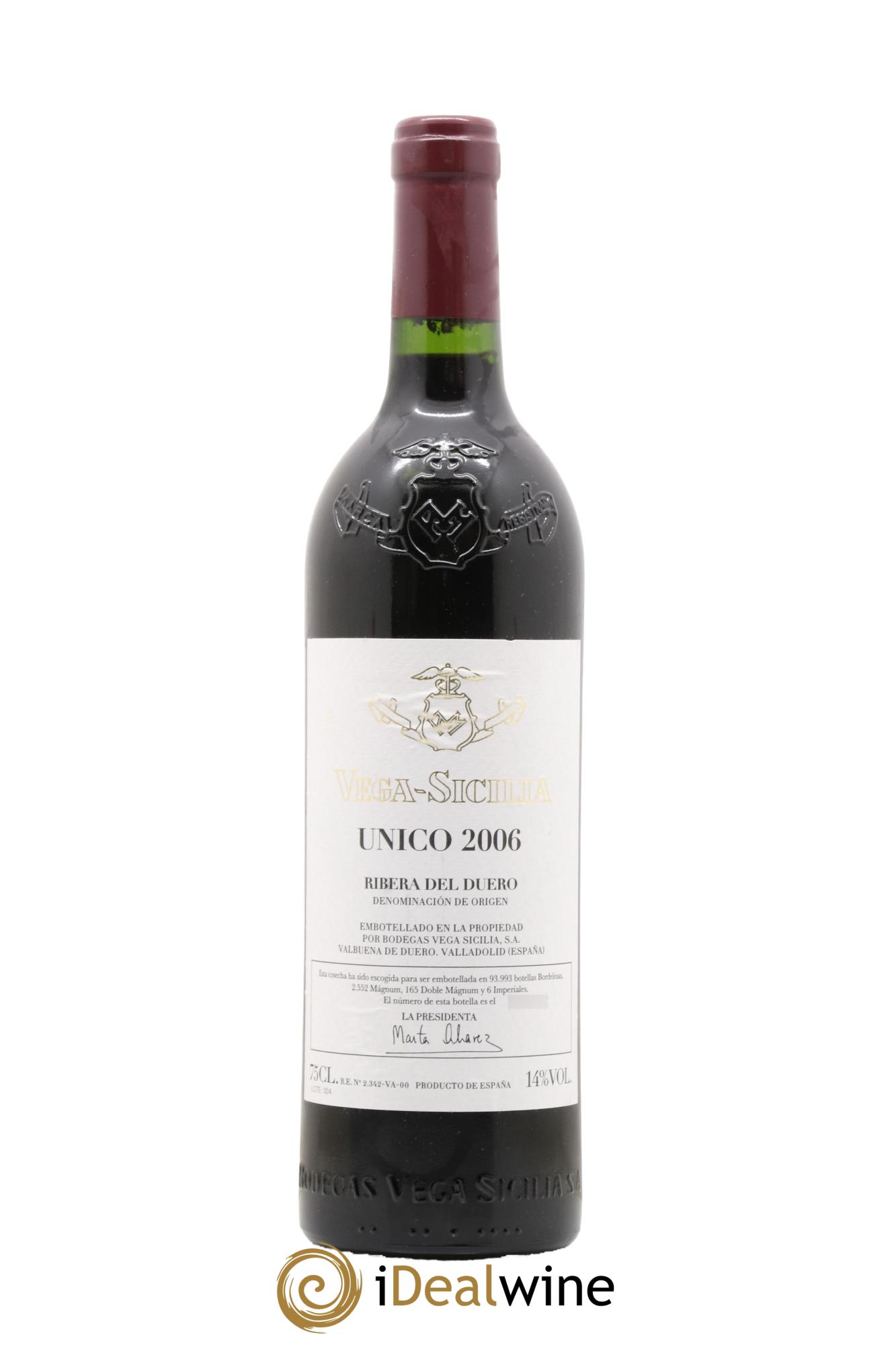 Ribera Del Duero DO Vega Sicilia Unico Famille Alvarez 2006 - Lot de 1 bouteille - 0