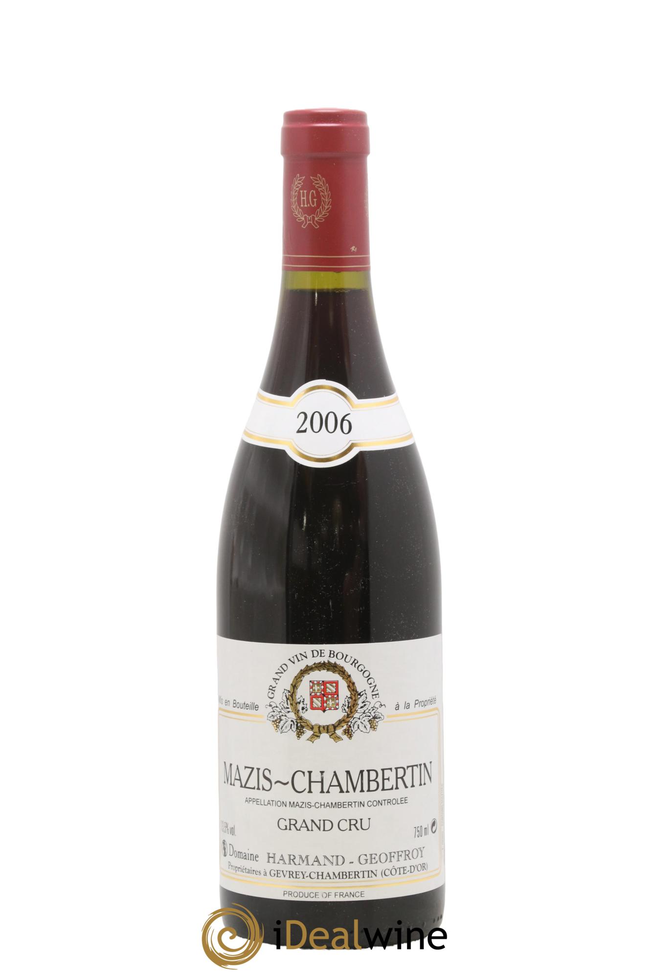 Mazis-Chambertin Grand Cru Harmand-Geoffroy (Domaine) 2006 - Posten von 1 Flasche - 0