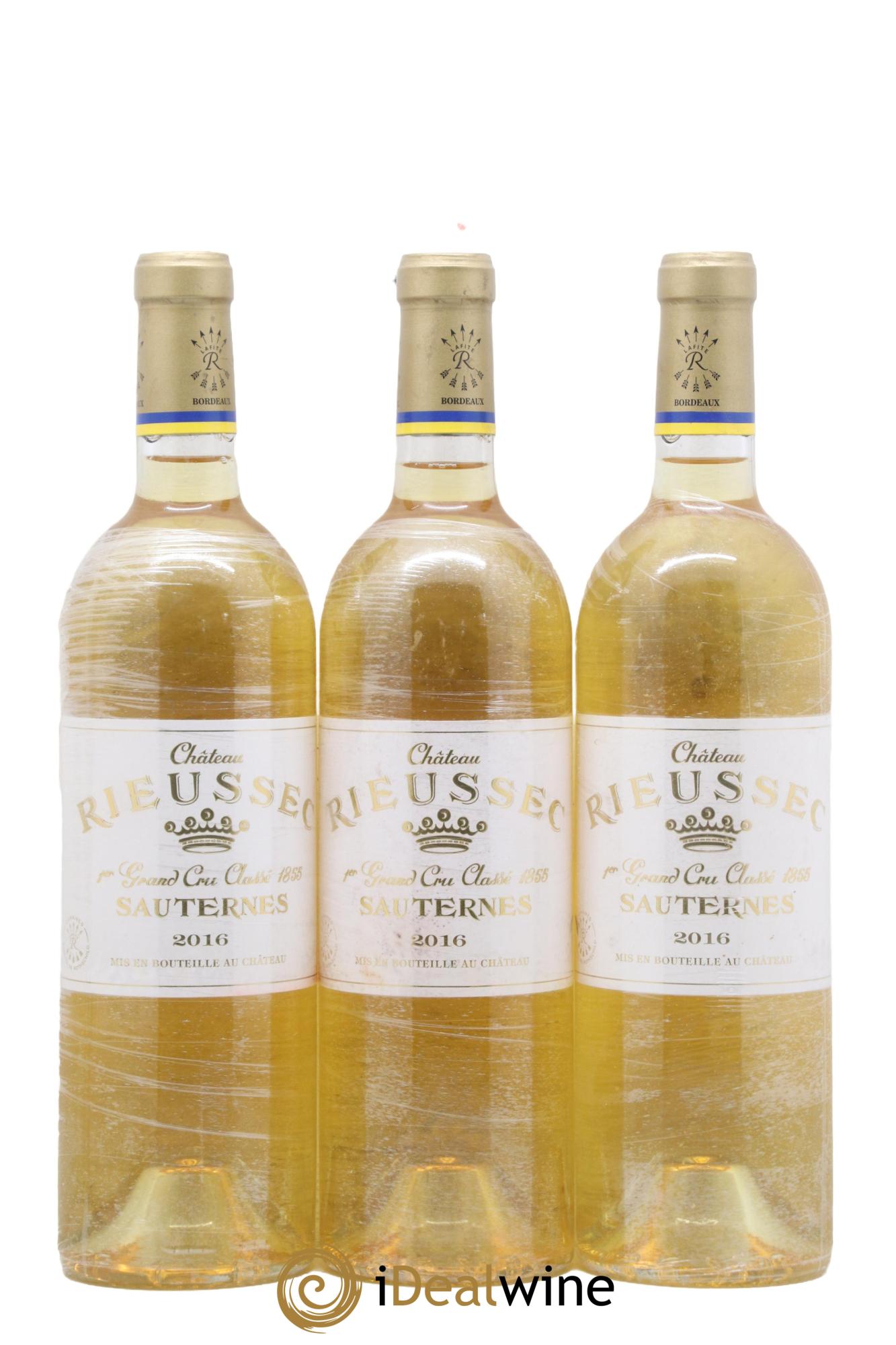 Château Rieussec 1er Grand Cru Classé 2016 - Lot de 3 bouteilles - 0