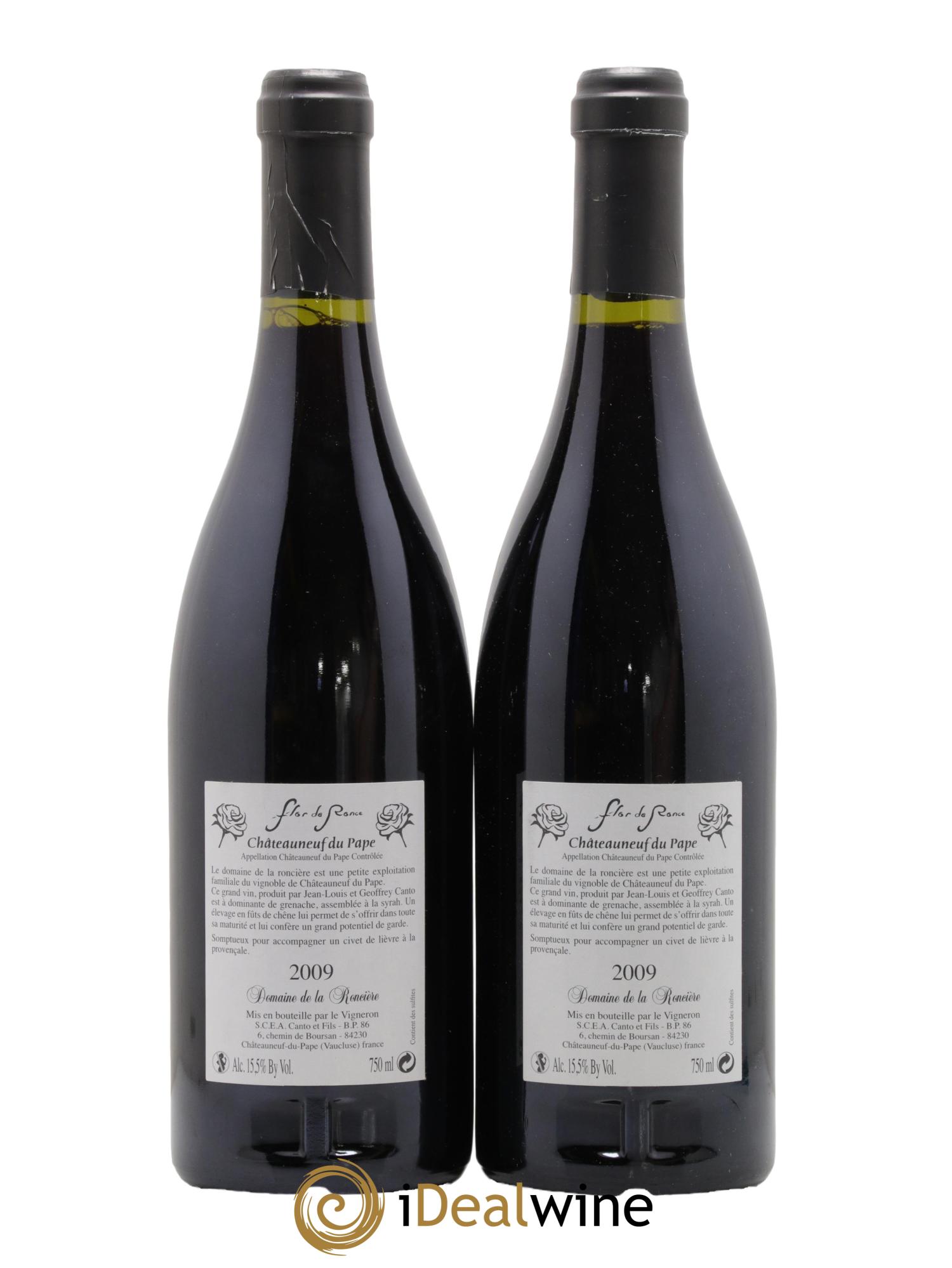 Châteauneuf-du-Pape Flor de Ronce Domaine de la Roncière 2009 - Lot of 2 bottles - 1