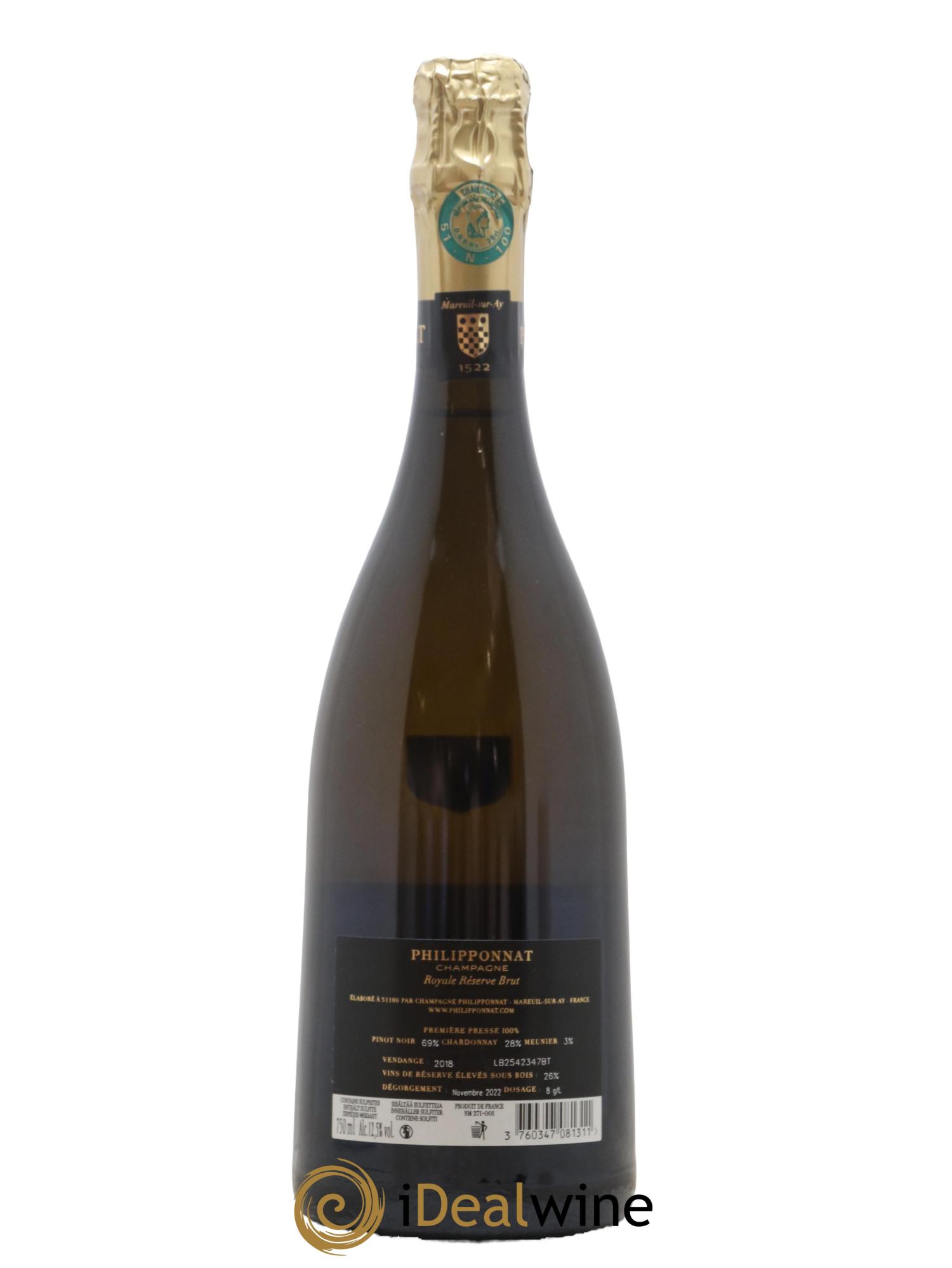 Royale Réserve Brut Philipponnat 2018 - Lot of 1 bottle - 1