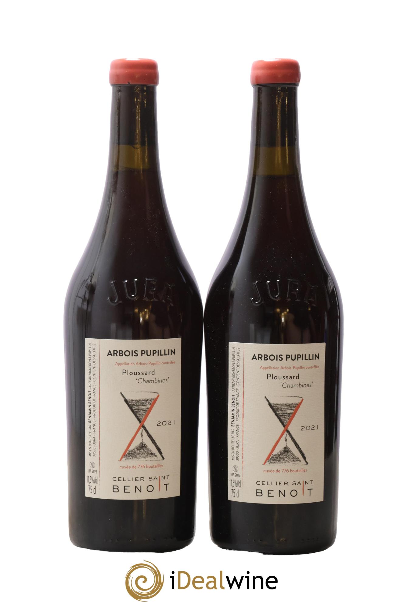 Arbois-Pupillin Ploussard Chambines Cellier Saint Benoît 2021 - Lot of 2 bottles - 0