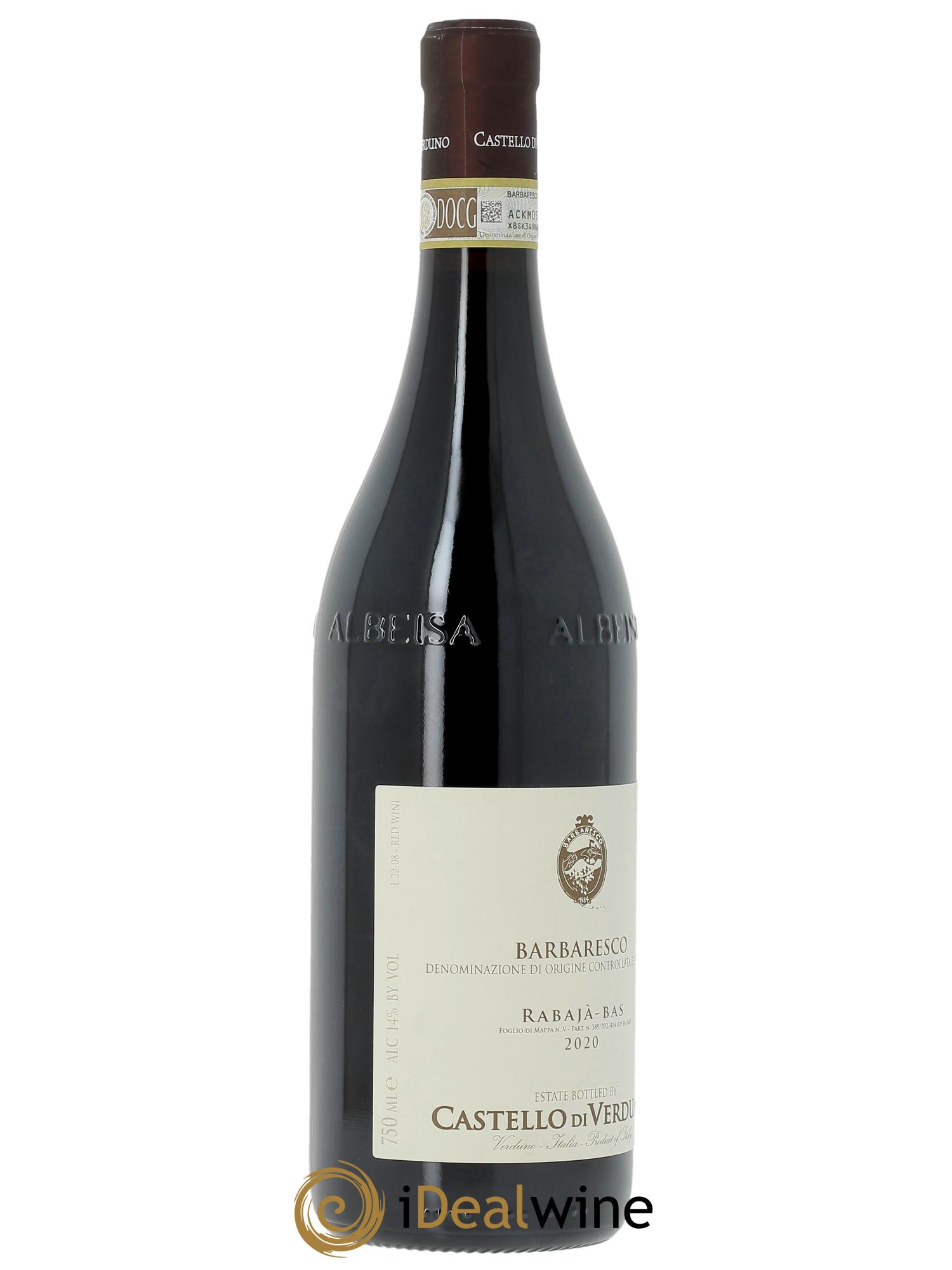 Barbaresco DOCG Rabaja-Bas Castello di Verduno  2020 - Lot de 1 bouteille - 2