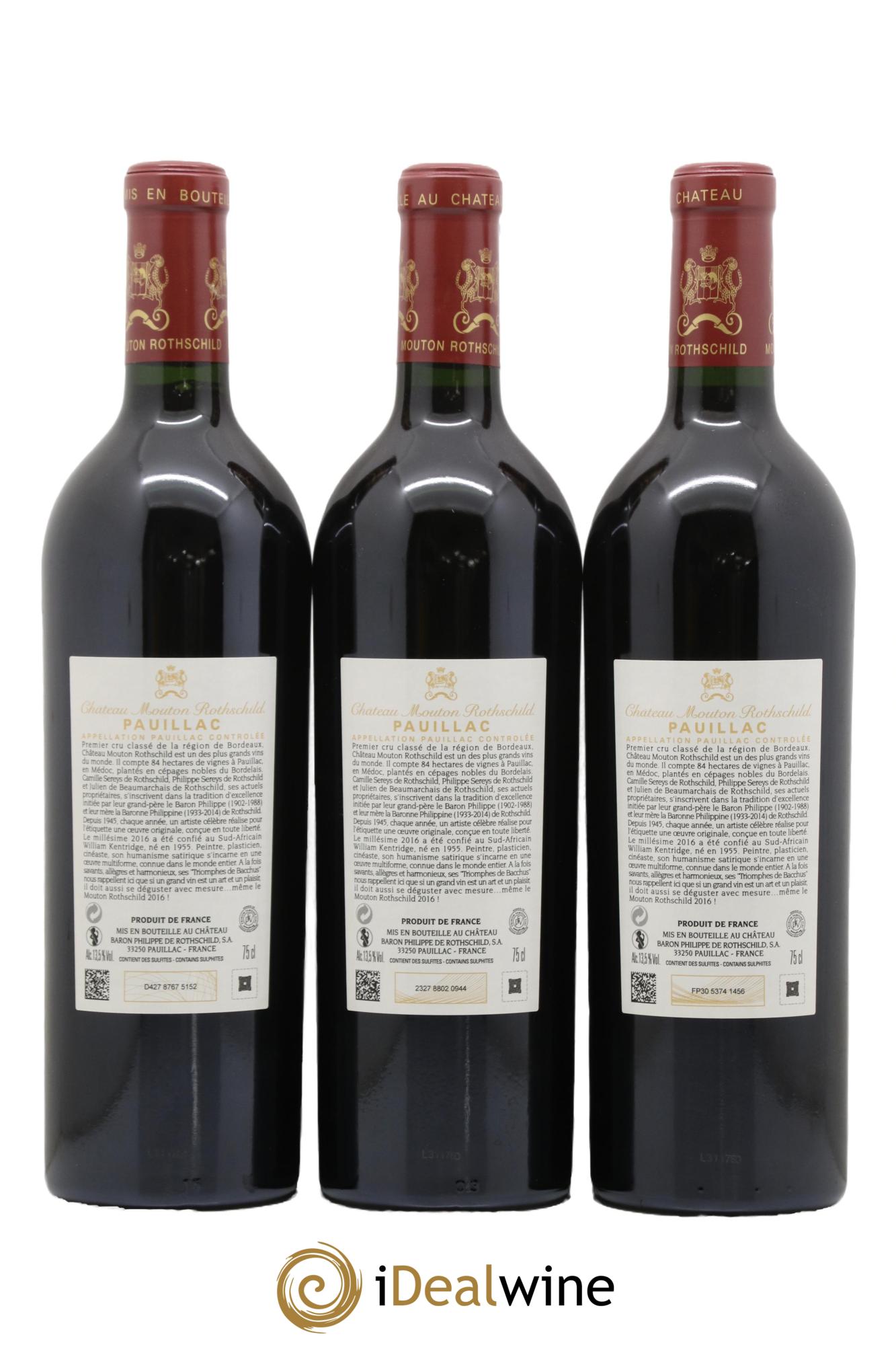 Château Mouton Rothschild 1er Grand Cru Classé 2016 - Lot de 6 bouteilles - 2