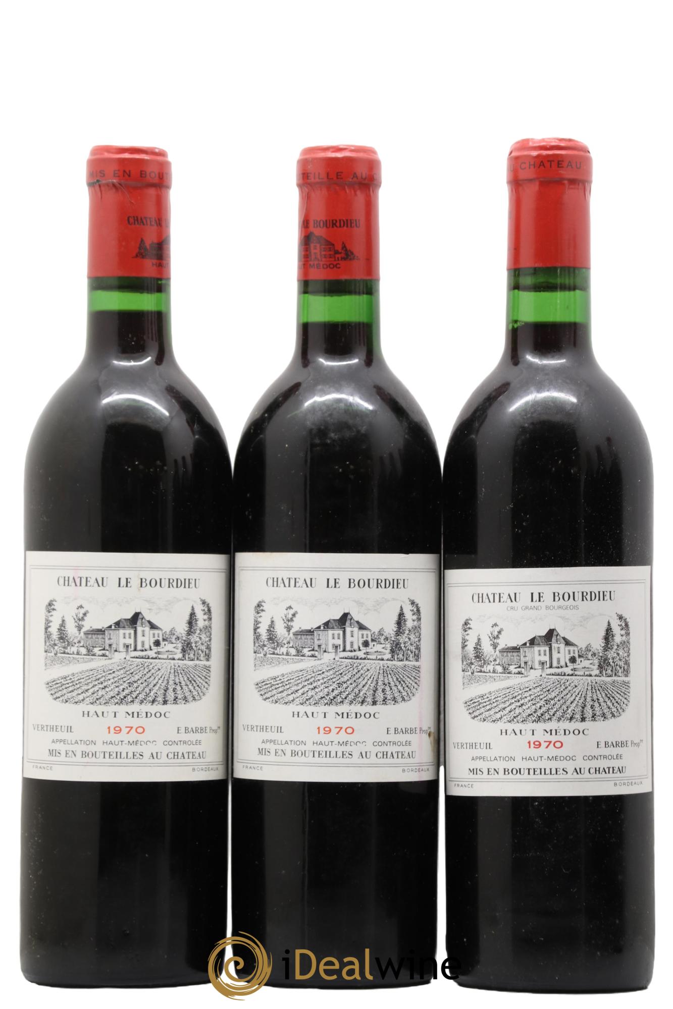 Château le Bourdieu Cru Bourgeois 1970 - Lot de 6 bouteilles - 1