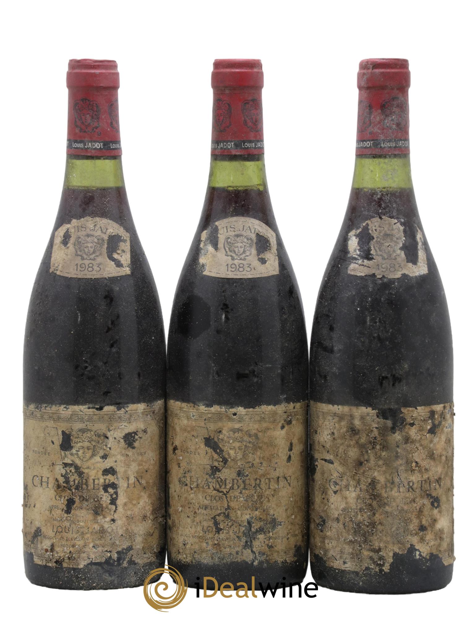 Chambertin Clos de Bèze Grand Cru Domaine Louis Jadot 1983 - Lot de 3 bouteilles - 0