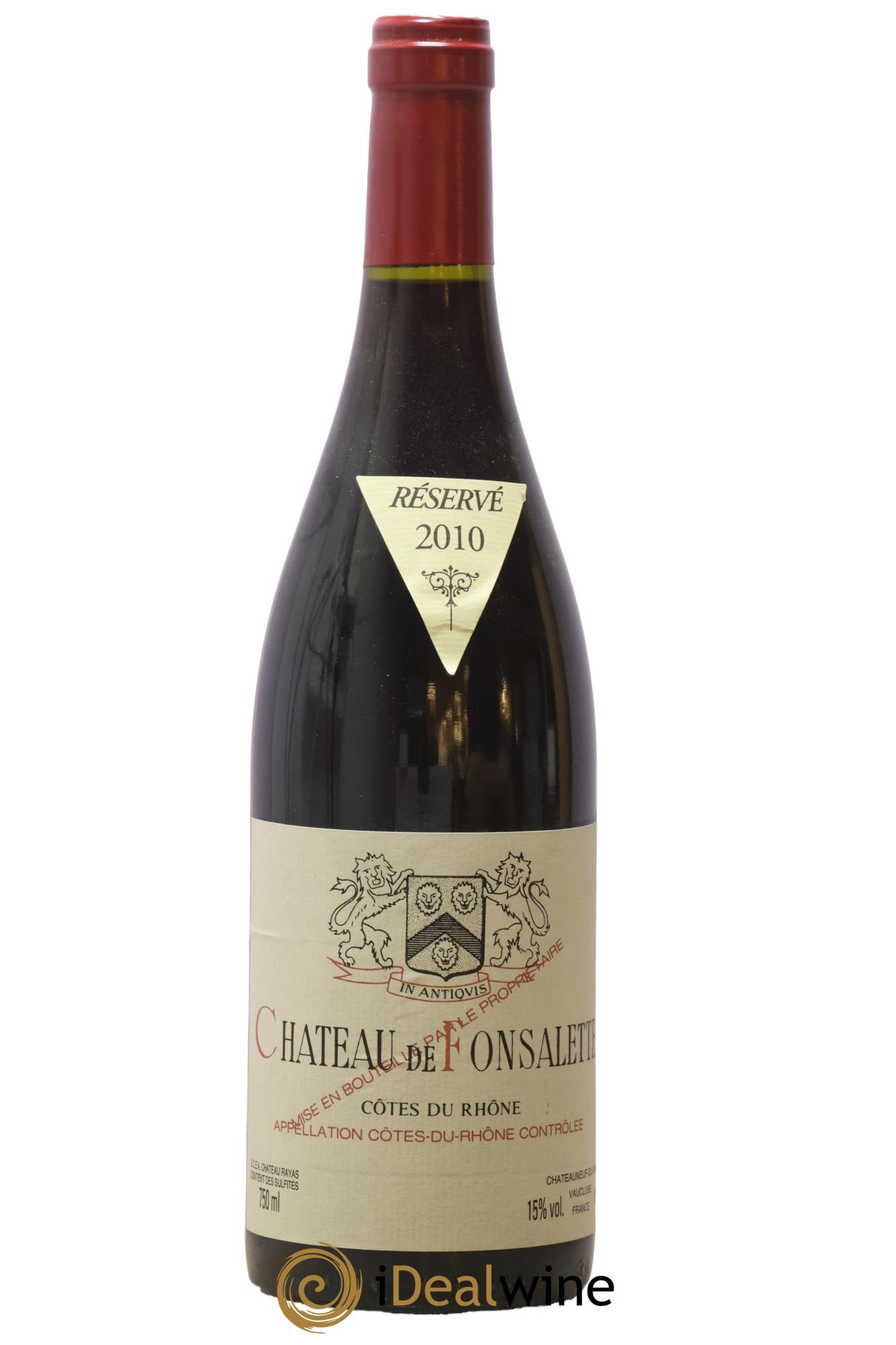 Côtes-du-Rhône Château de Fonsalette Emmanuel Reynaud 2010 - Lot of 1 bottle - 0