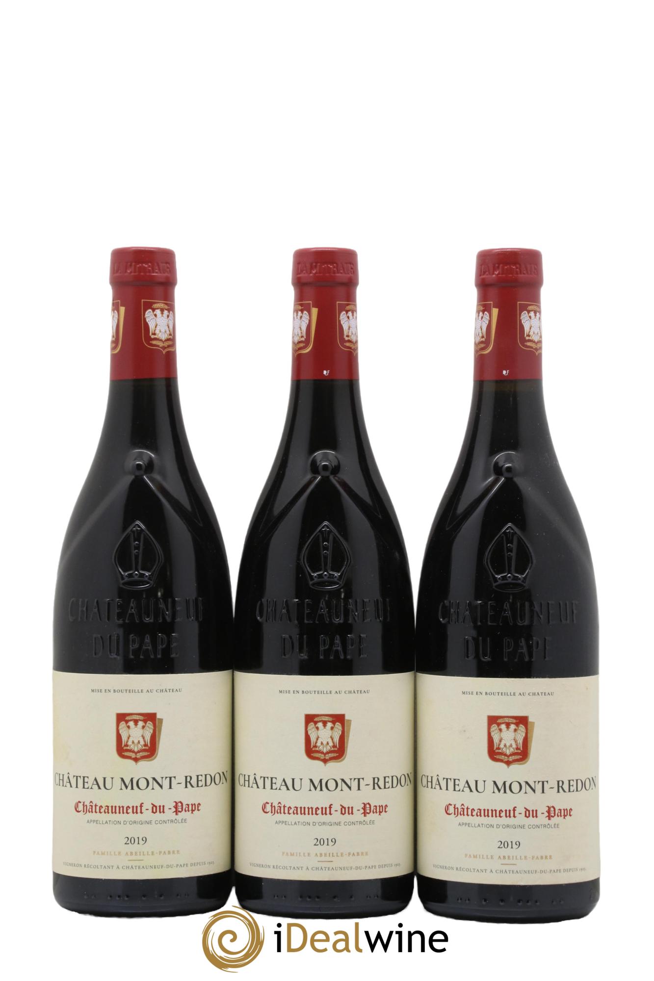 Châteauneuf-du-Pape Château Mont-Redon Famille Abeille-Fabre  2019 - Posten von 3 Flaschen - 0